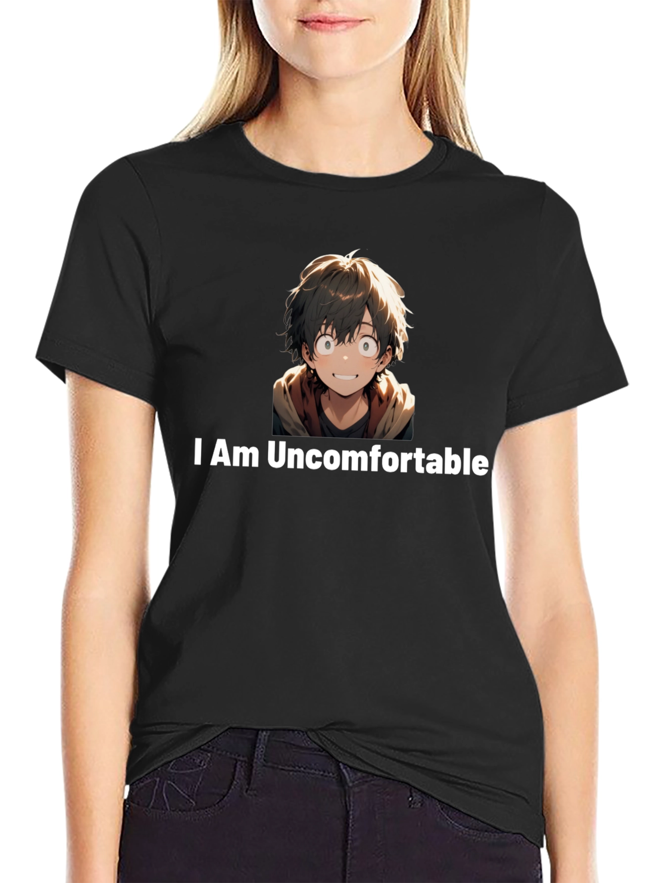 I Am Uncomfortable Anime Graphic Tee