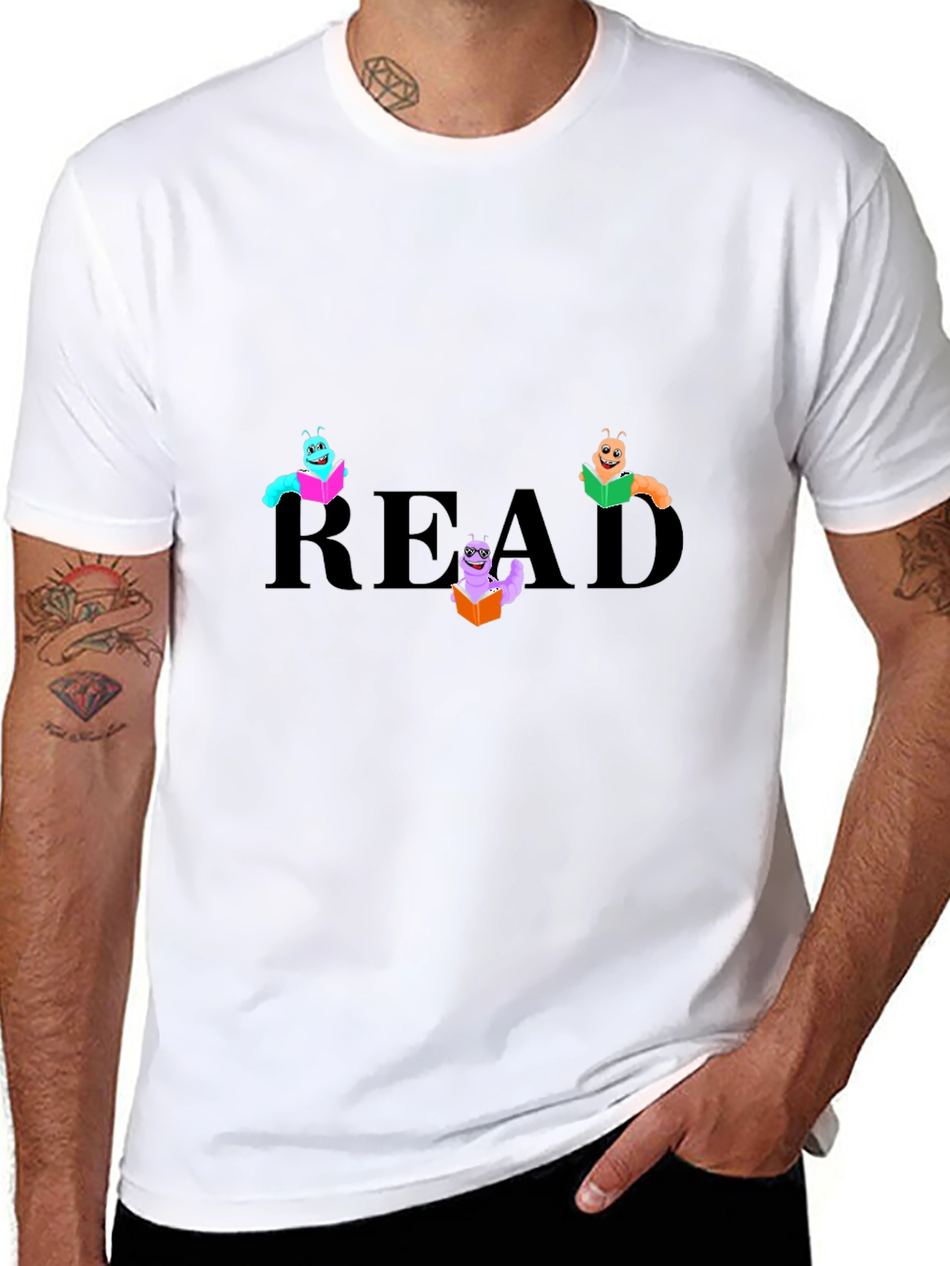 Readworm Tee - Bookworm Graphic T-Shirt