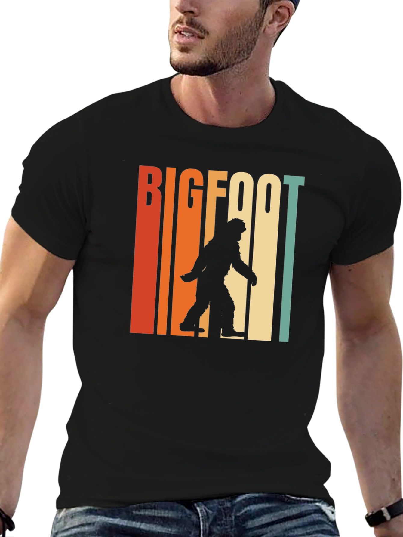 Bigfoot Retro Graphic Tee - Mens Black T-Shirt