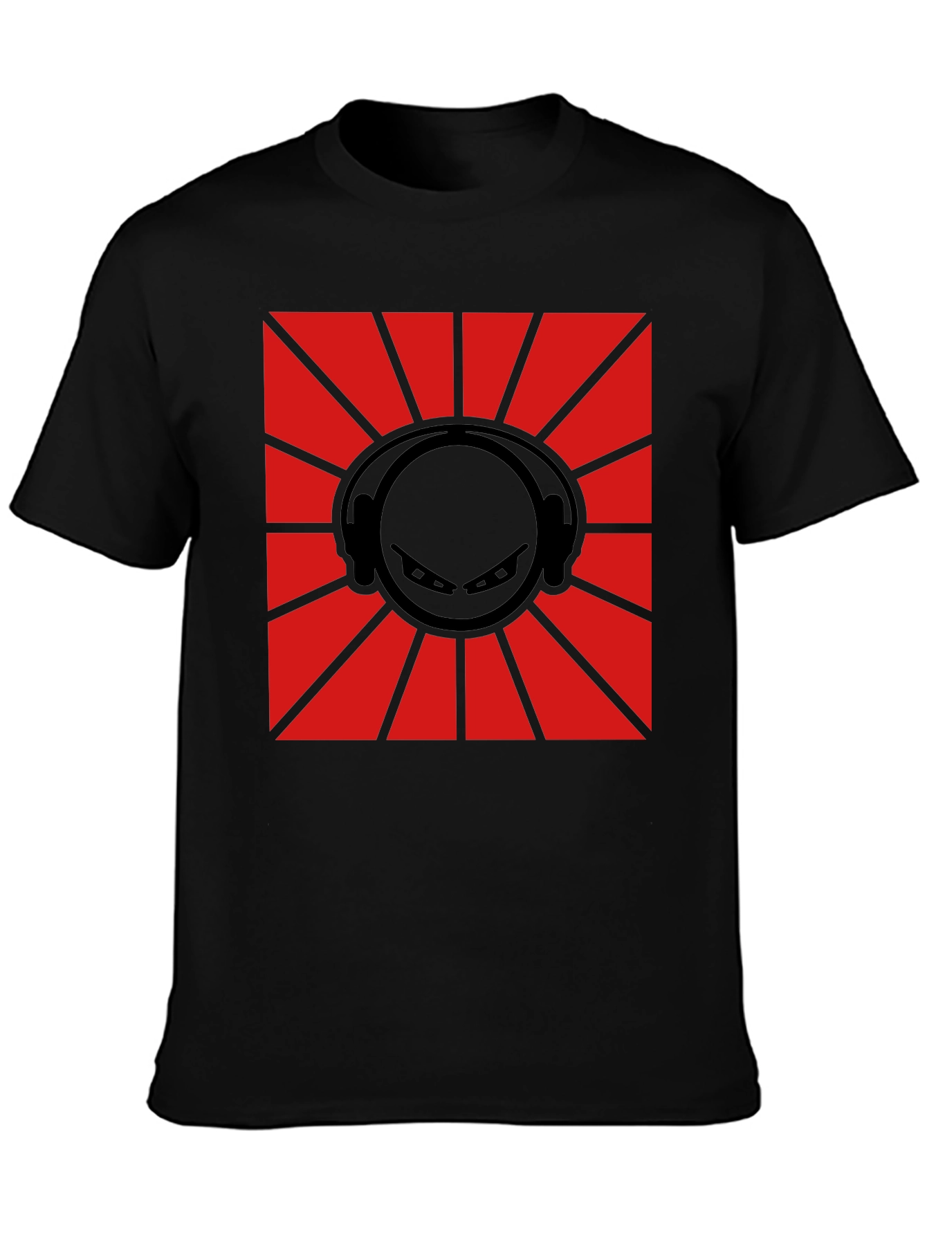 DJ Ninja Graphic Tee - Red & Black Design