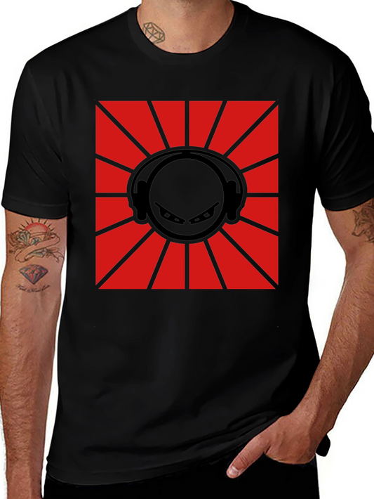 DJ Ninja Graphic Tee - Red & Black Design