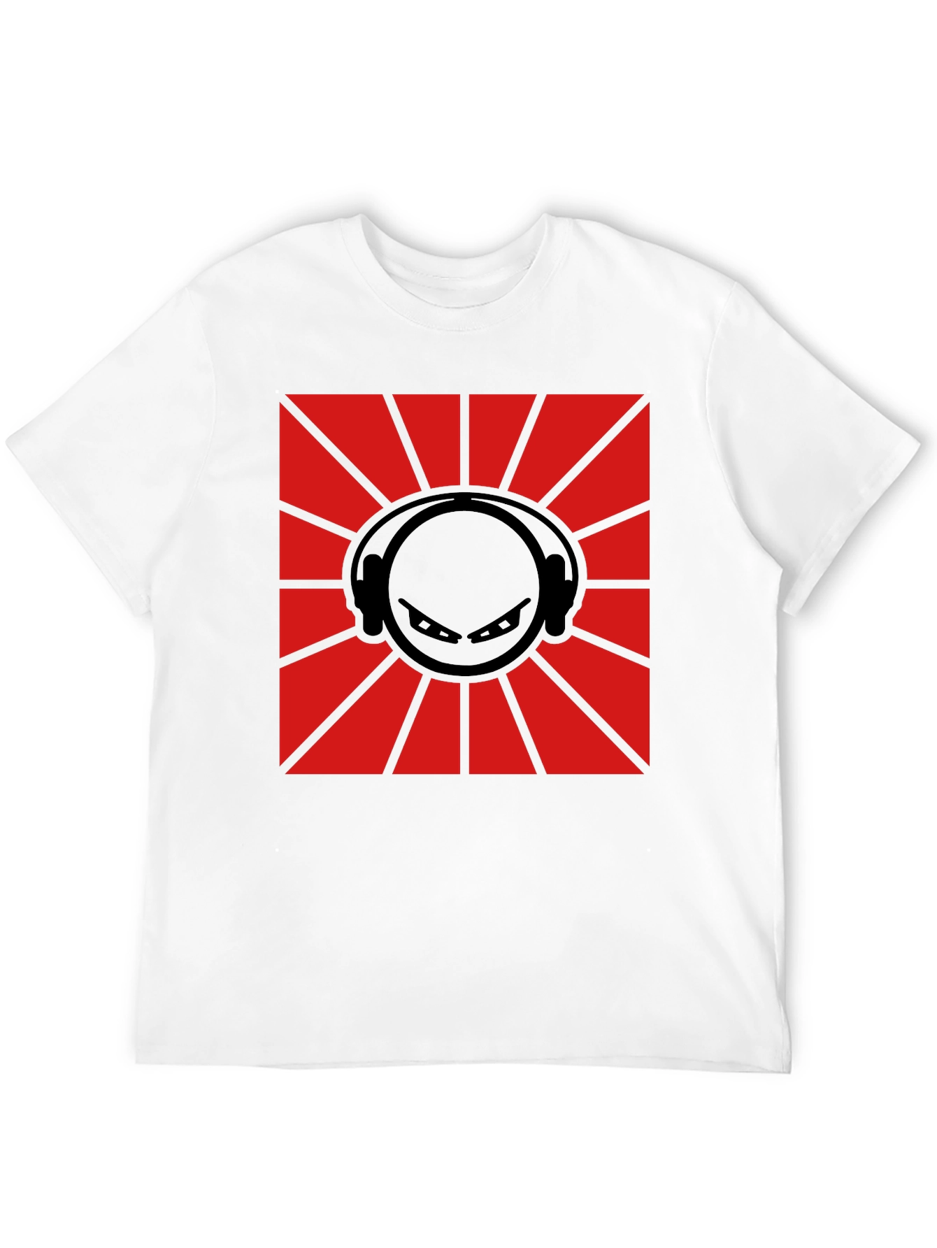 DJ Ninja Graphic Tee - Red & Black Design