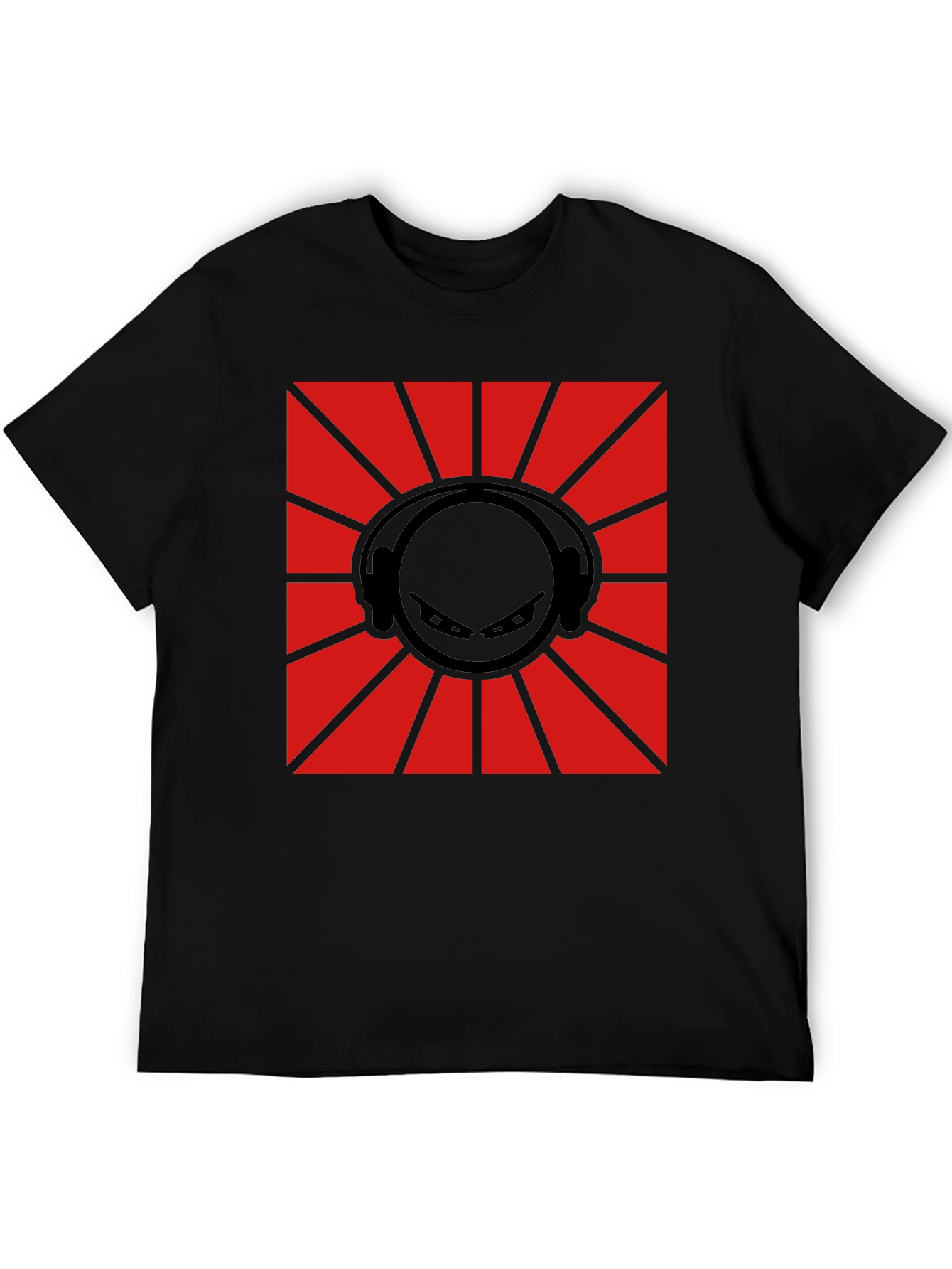 DJ Ninja Graphic Tee - Red & Black Design