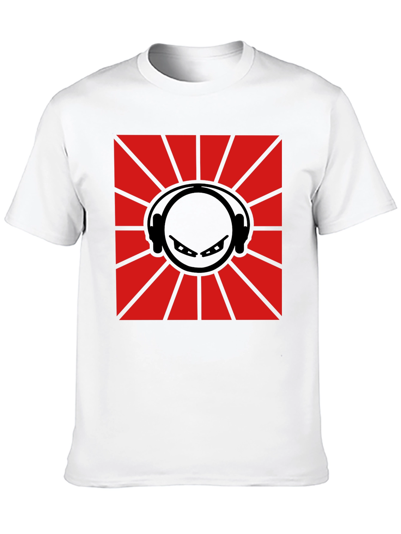DJ Ninja Graphic Tee - Red & Black Design