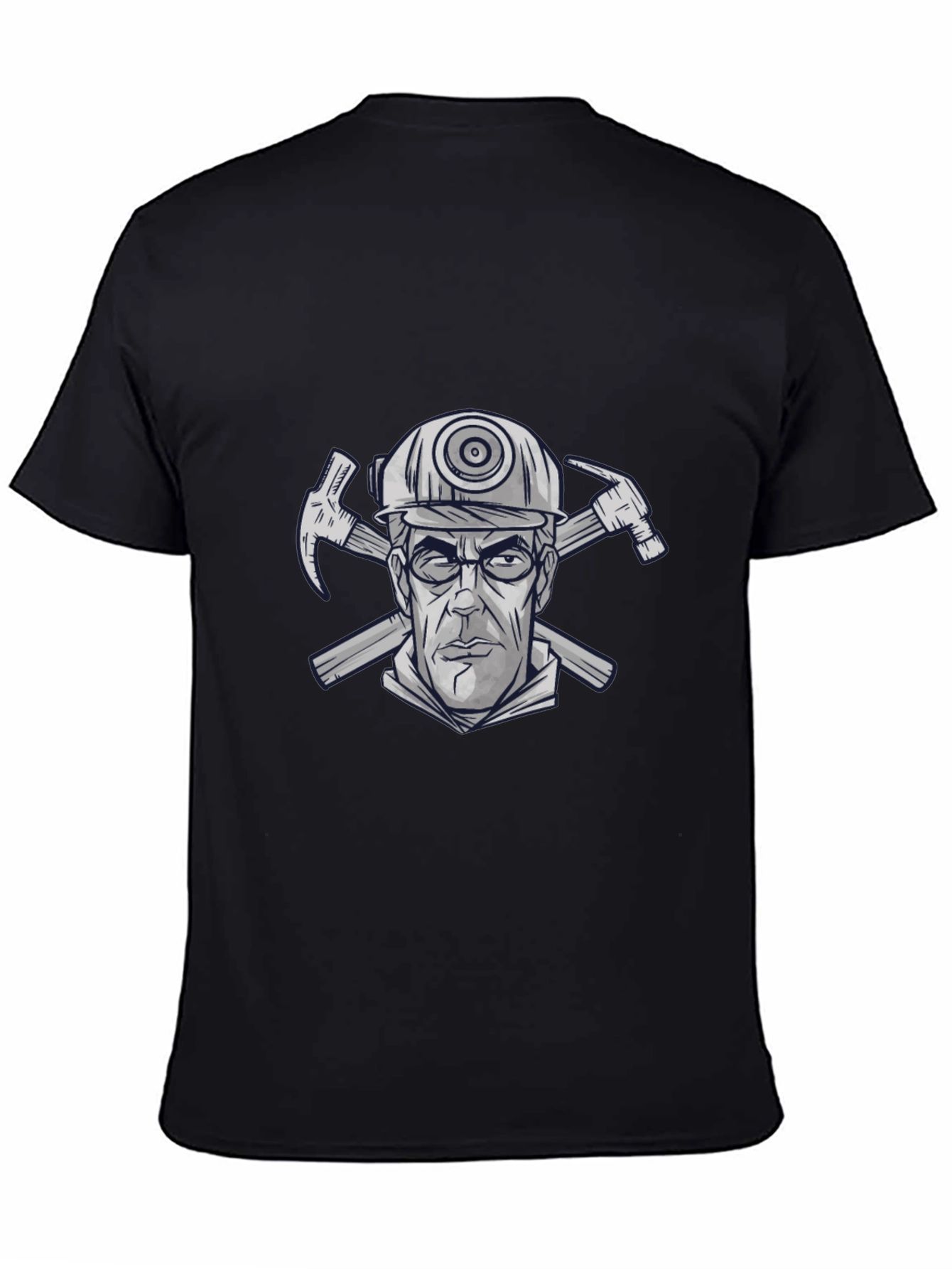 Miner Graphic Tee - Mens Black Crew Neck