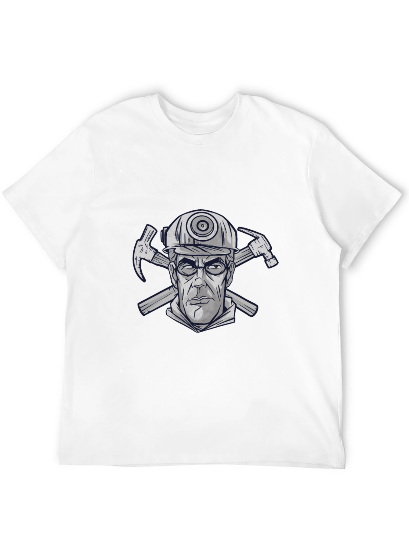 Miner Graphic Tee - Mens Black Crew Neck