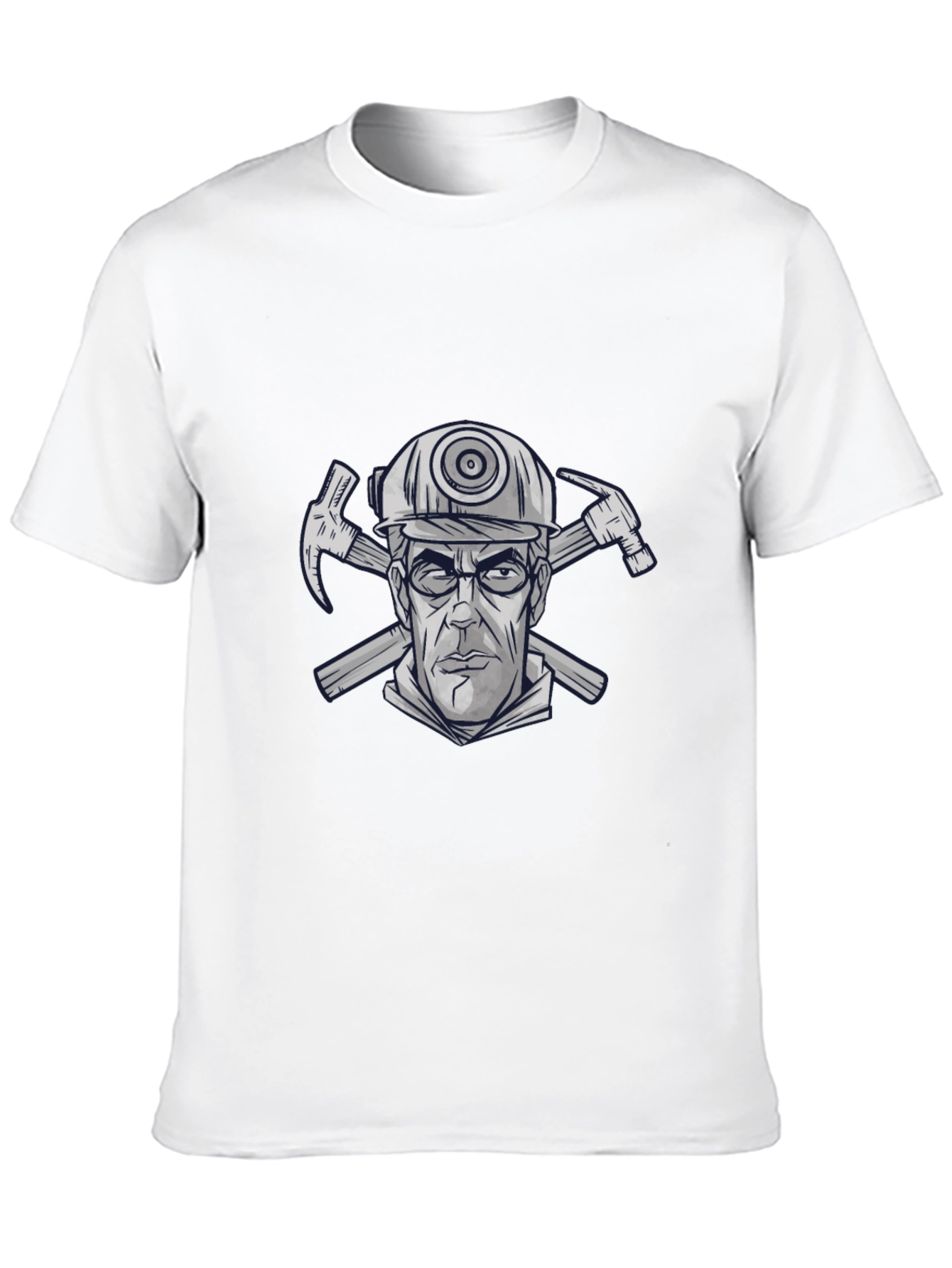 Miner Graphic Tee - Mens Black Crew Neck