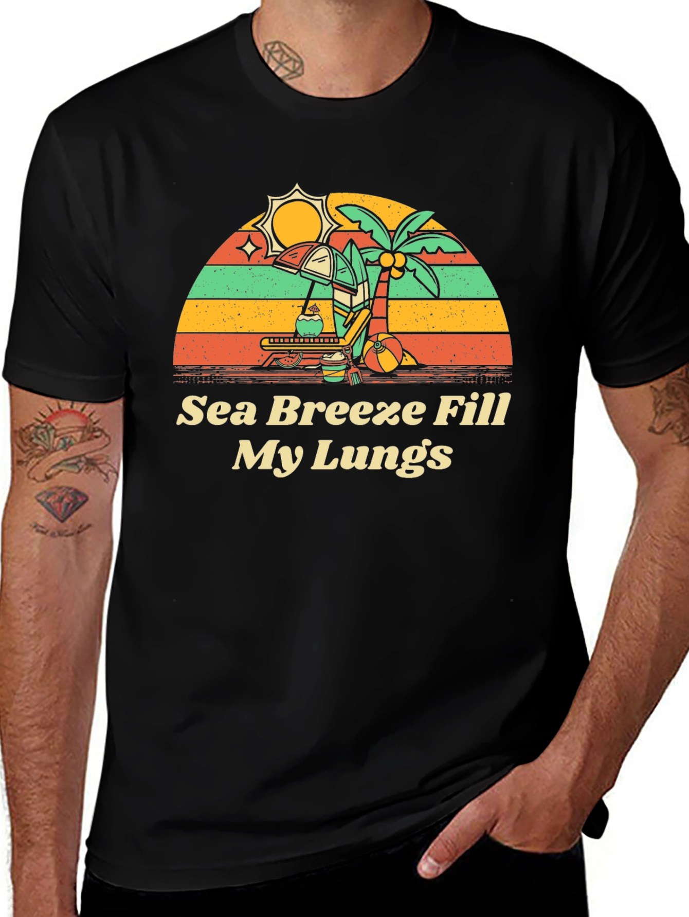 Sea Breeze Graphic Tee - Beach Vibes Shirt