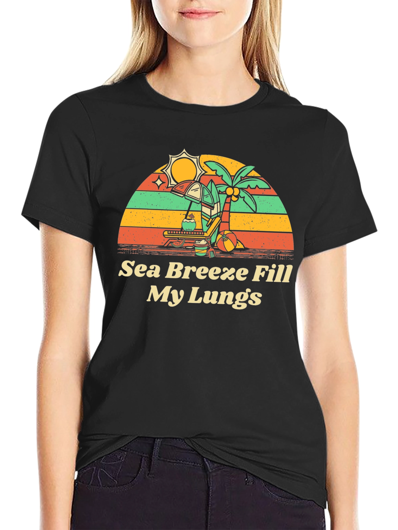 Sea Breeze Graphic Tee - Beach Vibes Shirt