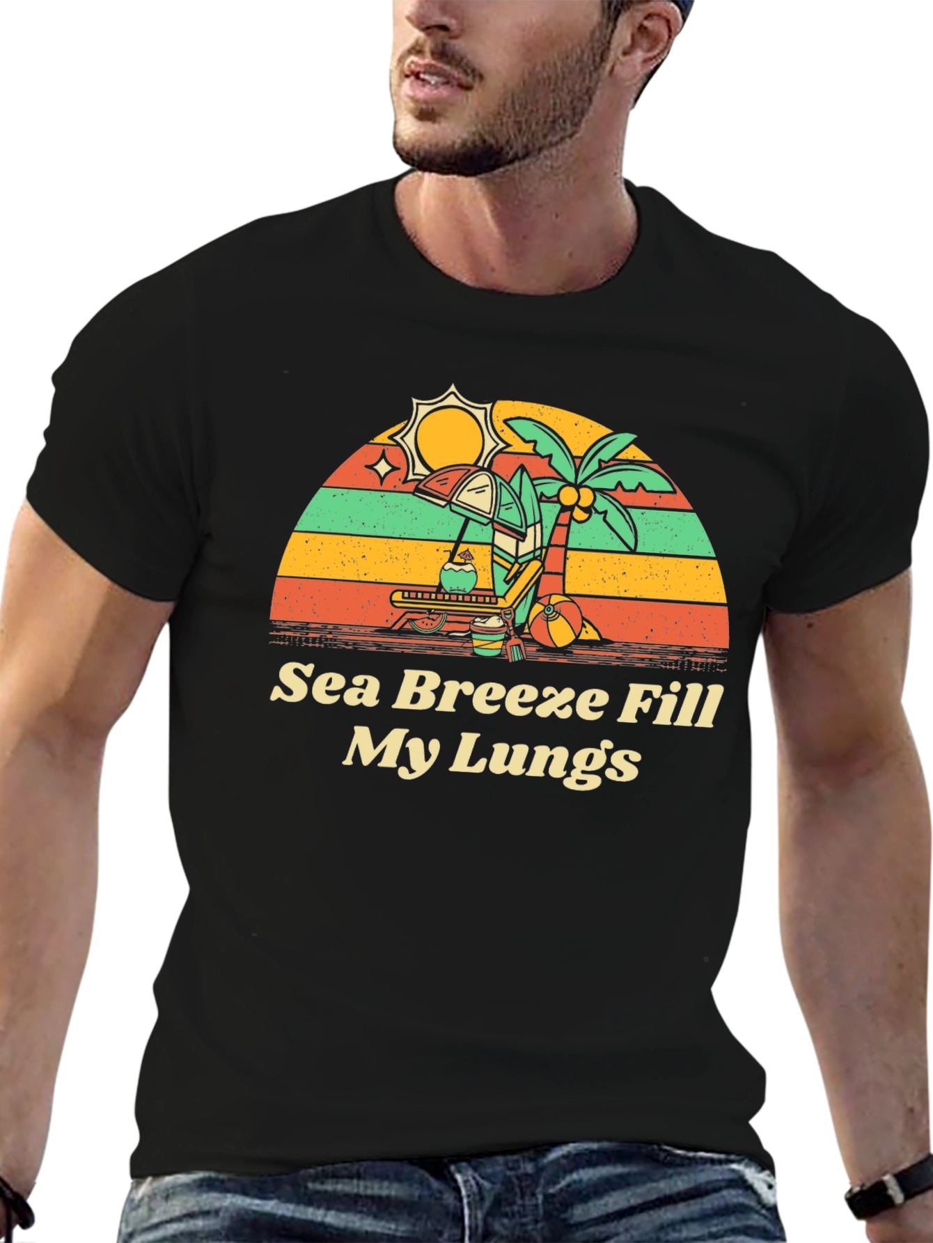 Sea Breeze Graphic Tee - Beach Vibes Shirt
