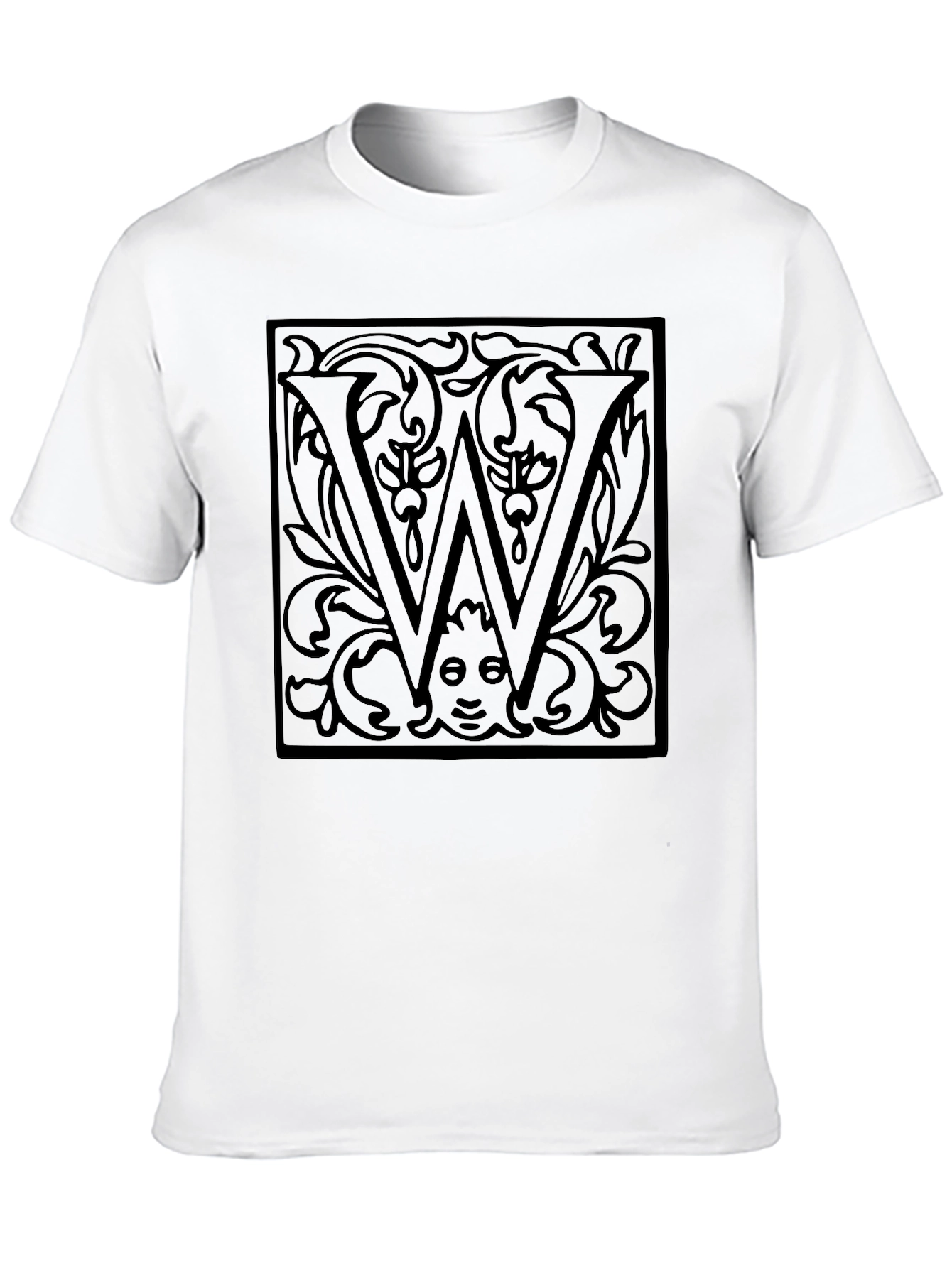 Monogram W Black Graphic Tee - Stylish Unique Design