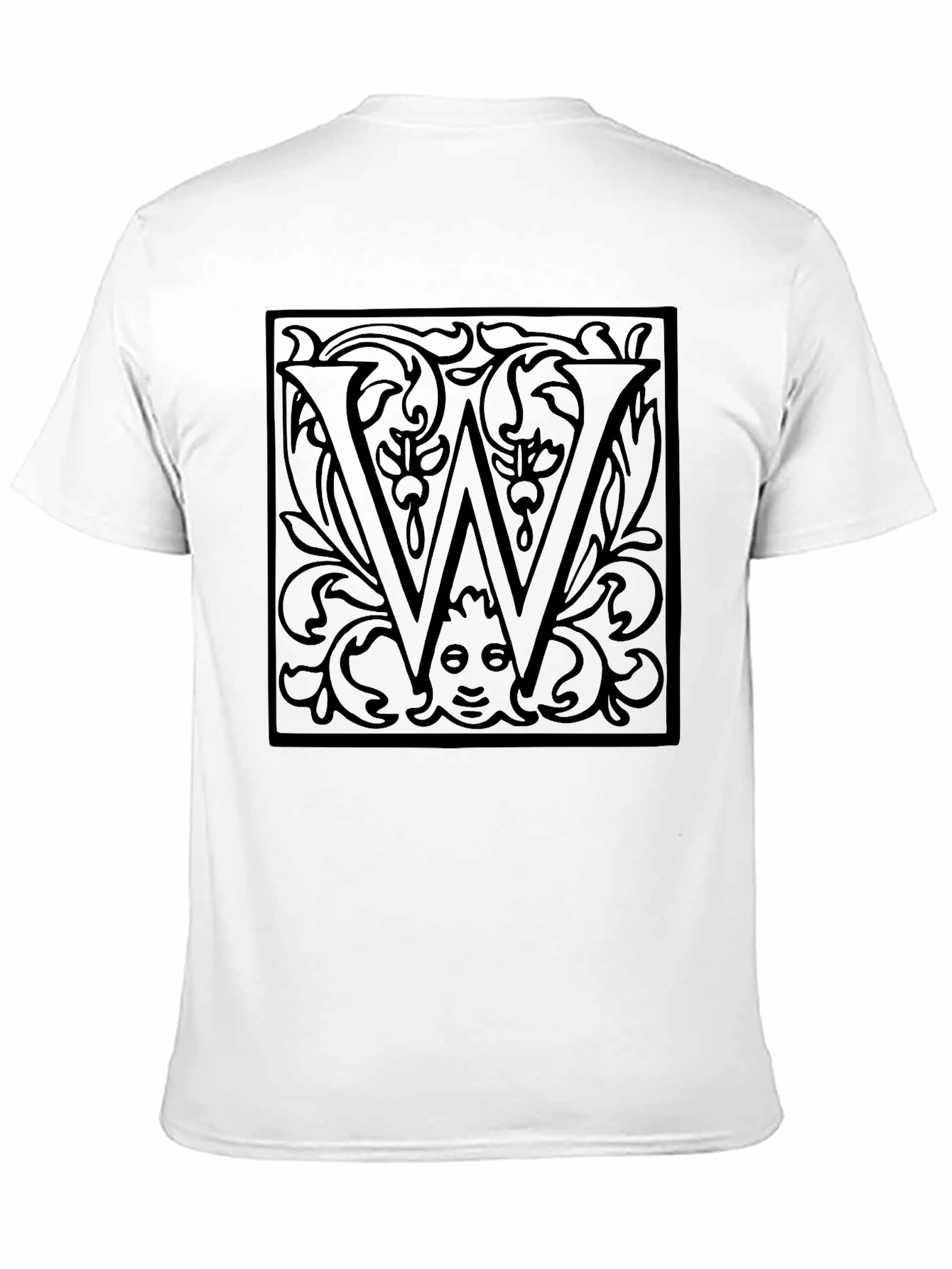 Monogram W Black Graphic Tee - Stylish Unique Design