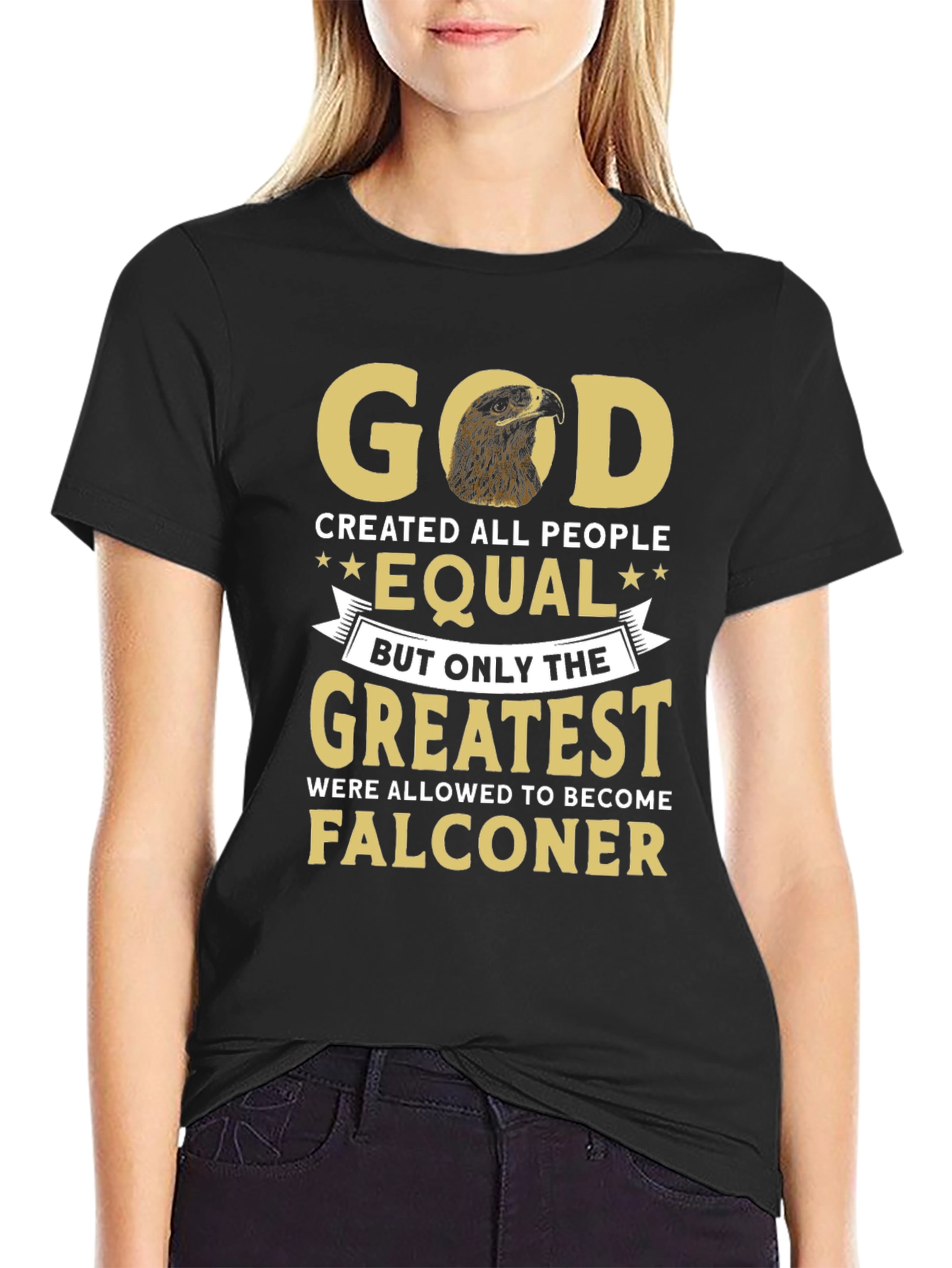 God Created All People Falconer T-Shirt
