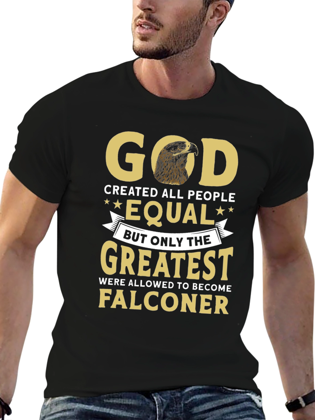 God Created All People Falconer T-Shirt