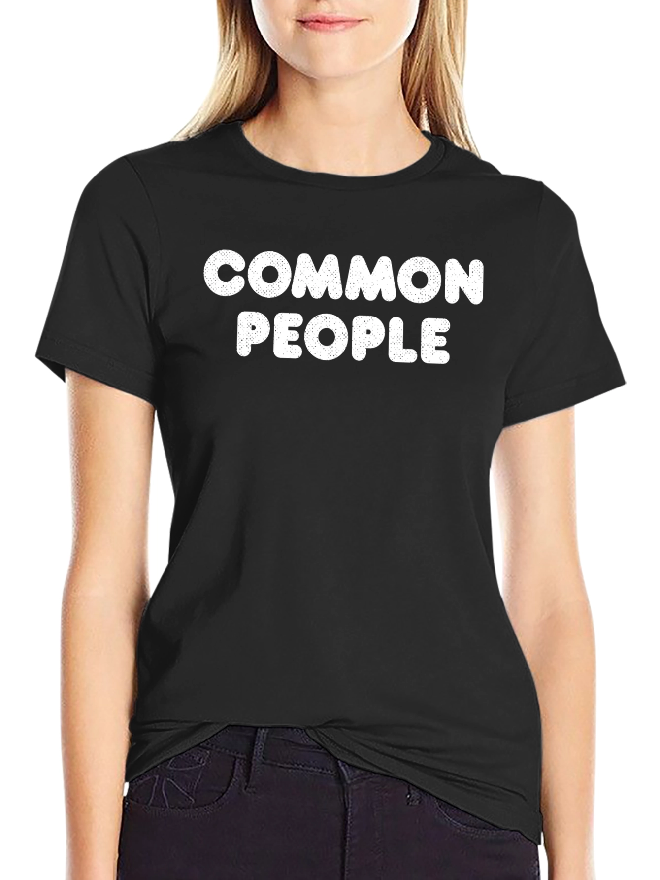 Common People Graphic Tee - Soft Black T-Shirt