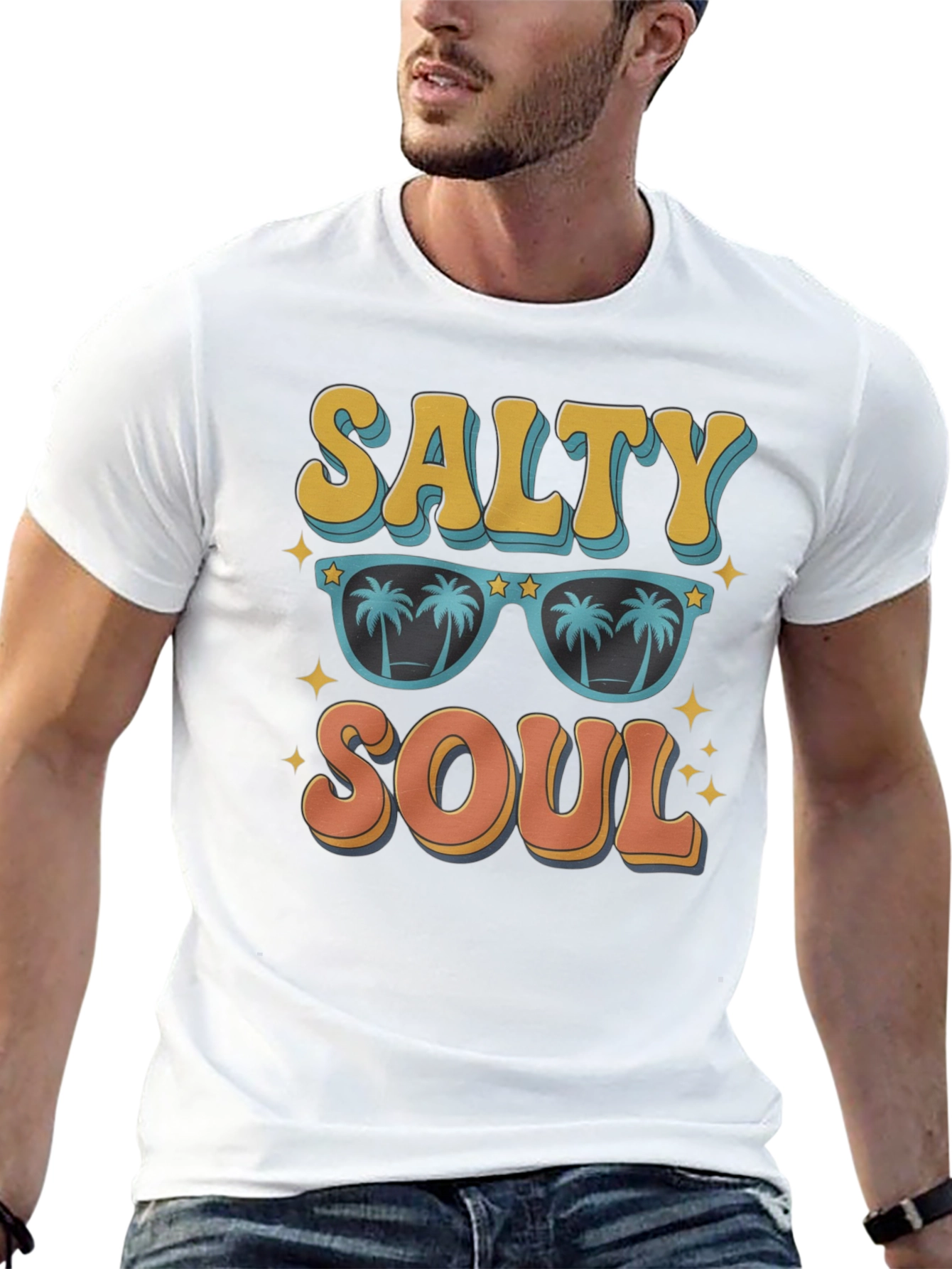 Salty Soul Graphic Tee - Retro Beach Vibes