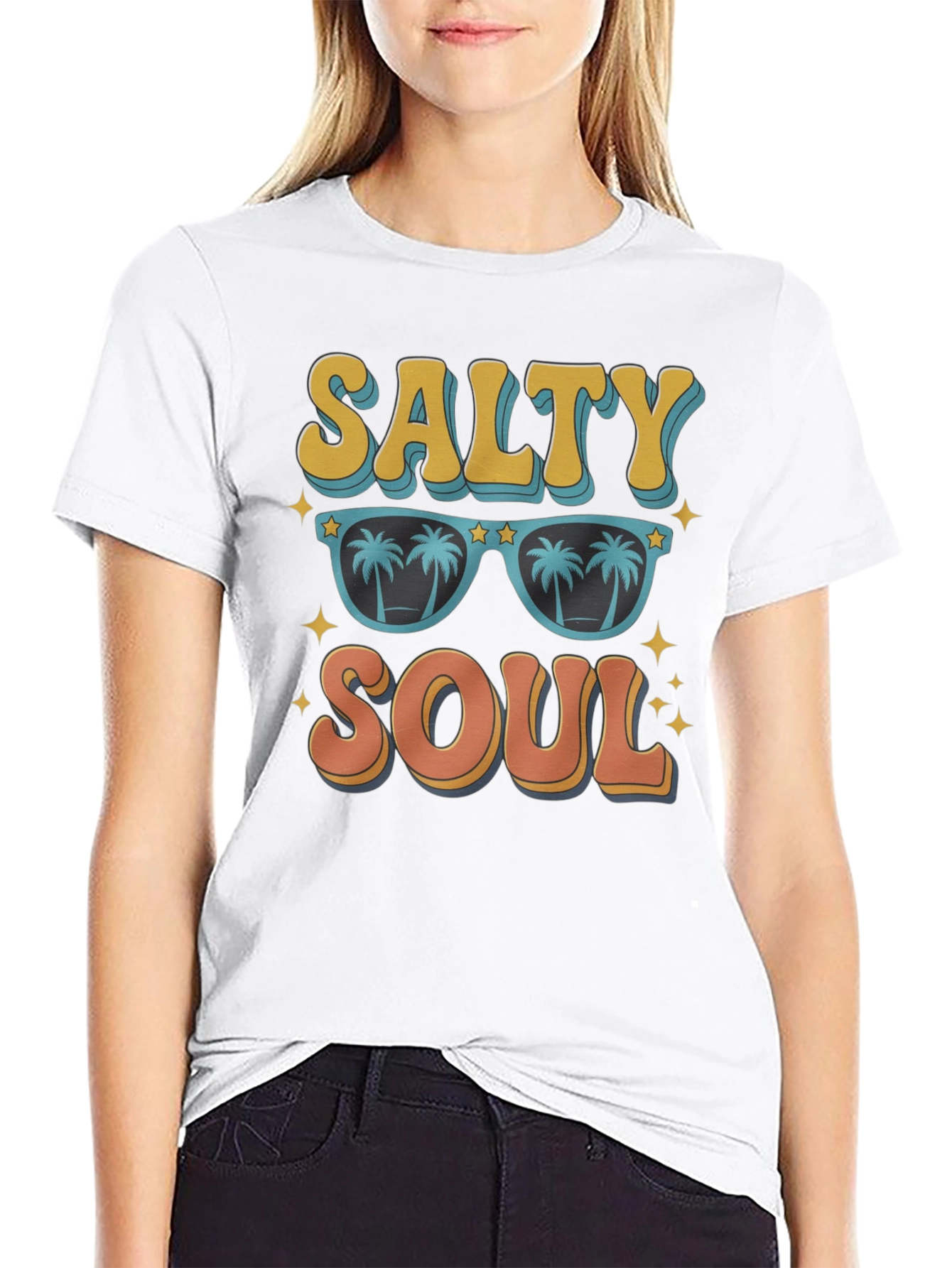 Salty Soul Graphic Tee - Retro Beach Vibes