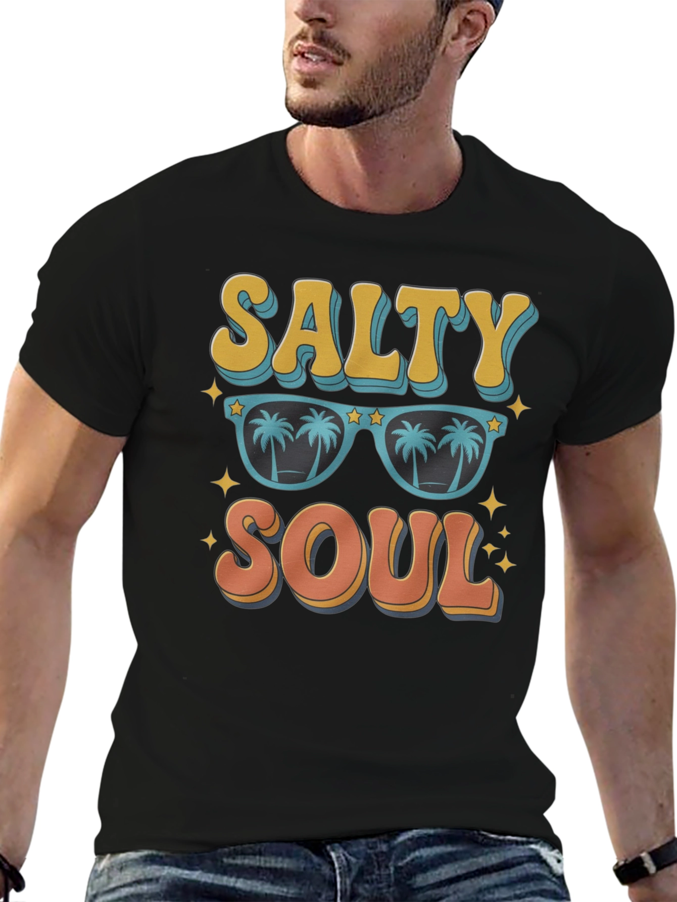 Salty Soul Graphic Tee - Retro Beach Vibes