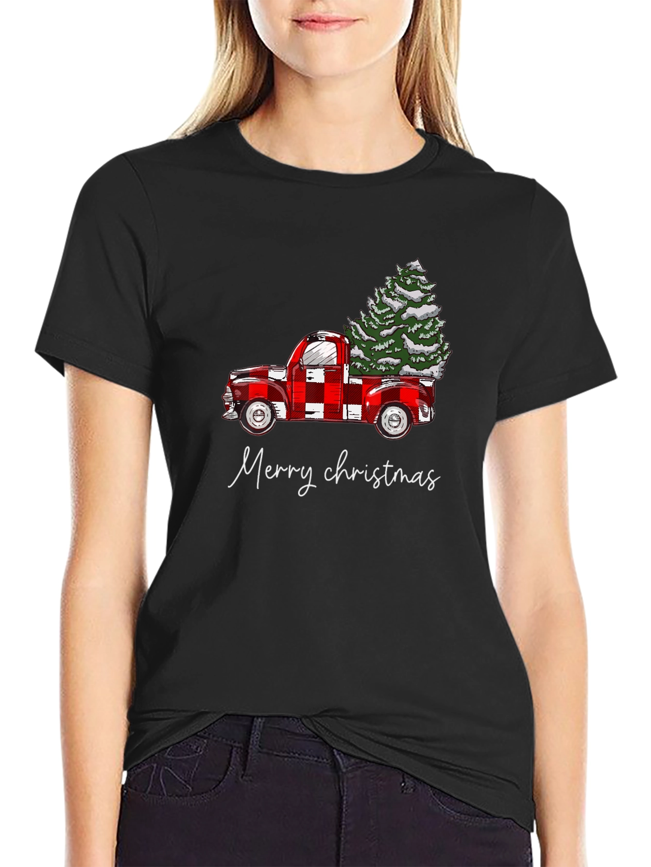 Merry Christmas Truck Graphic Tee