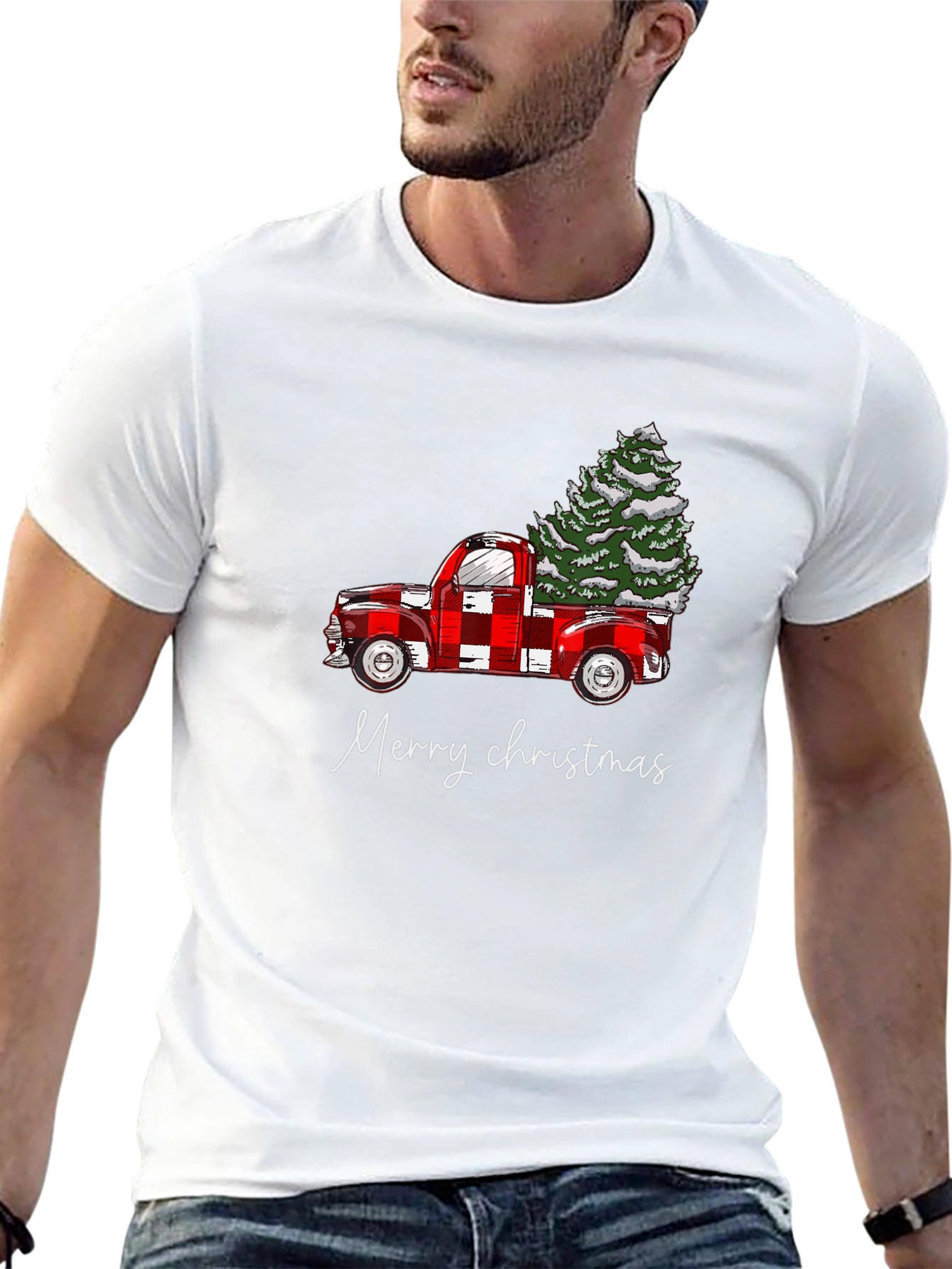 Merry Christmas Truck Graphic Tee