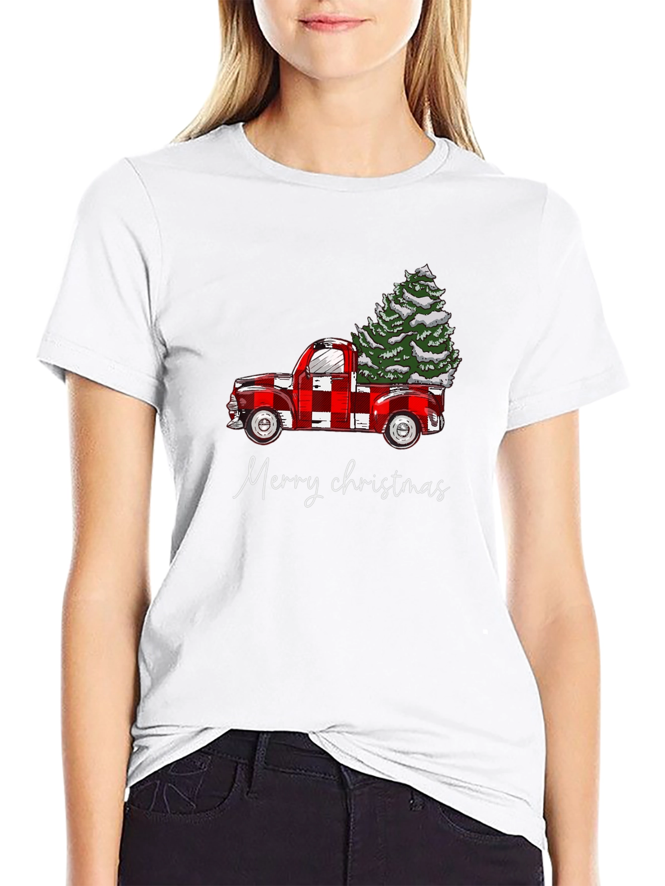 Merry Christmas Truck Graphic Tee