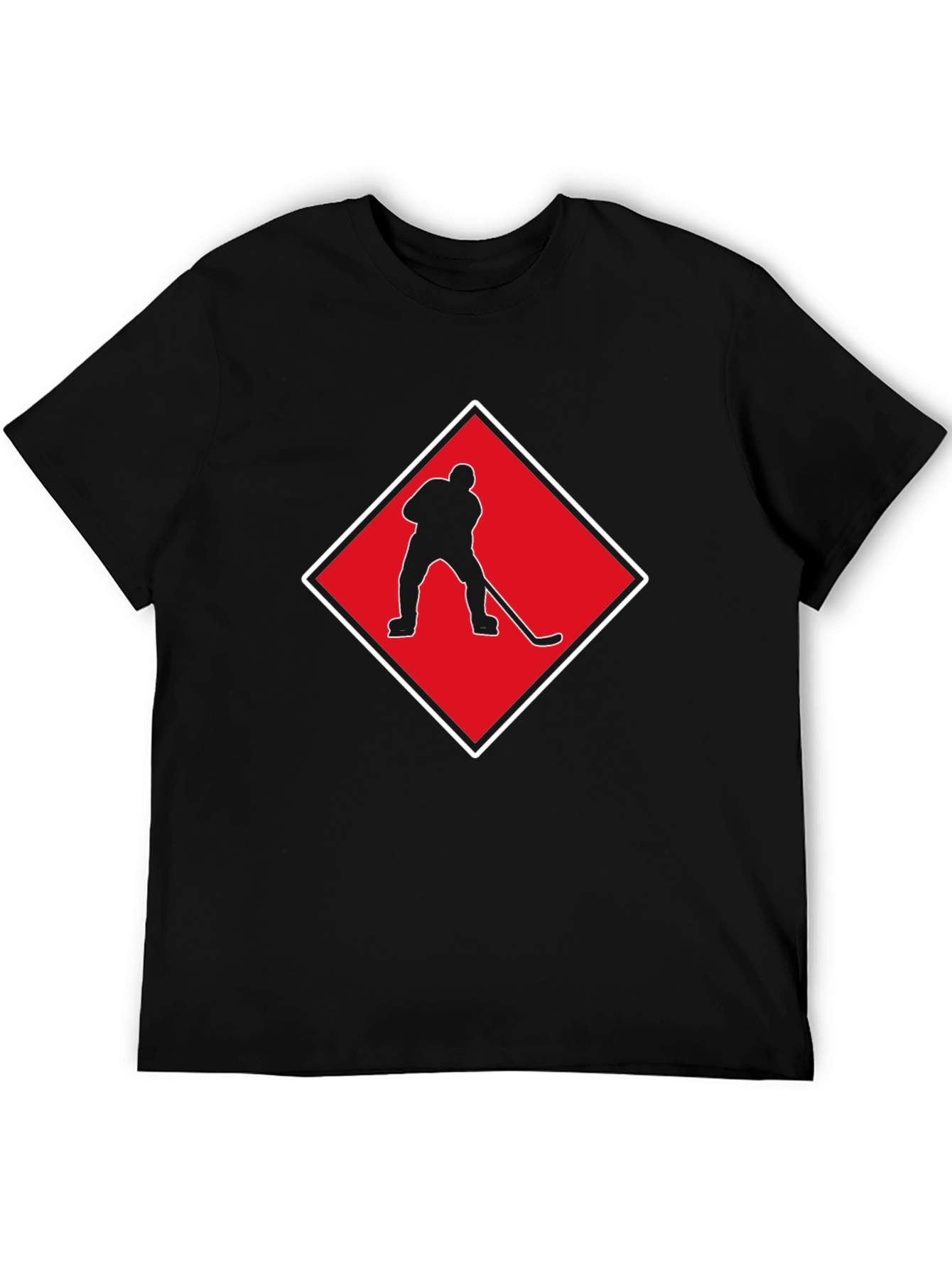 Hockey Player Silhouette Graphic Tee