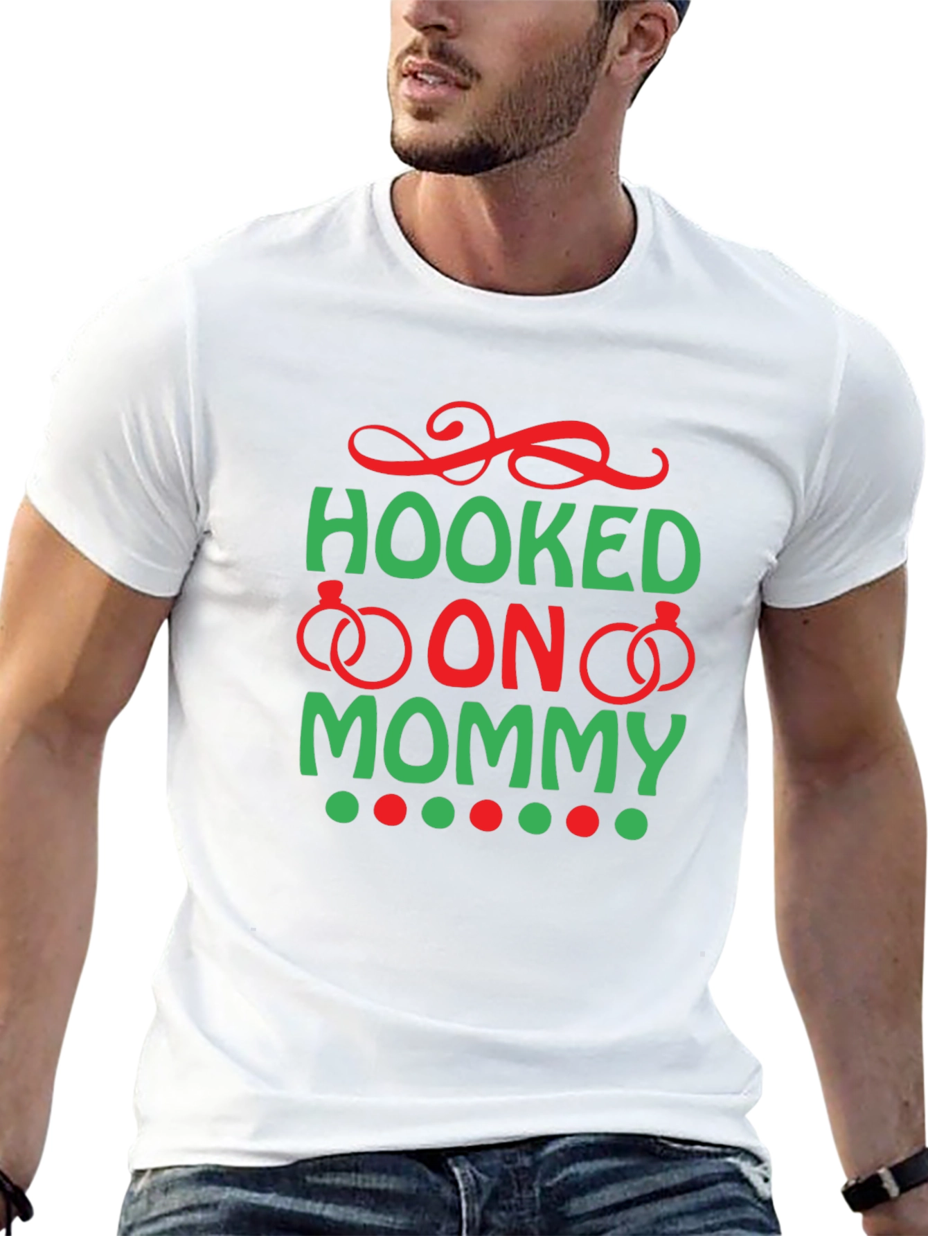 Hooked on Mommy T-Shirt - Black Cotton Tee