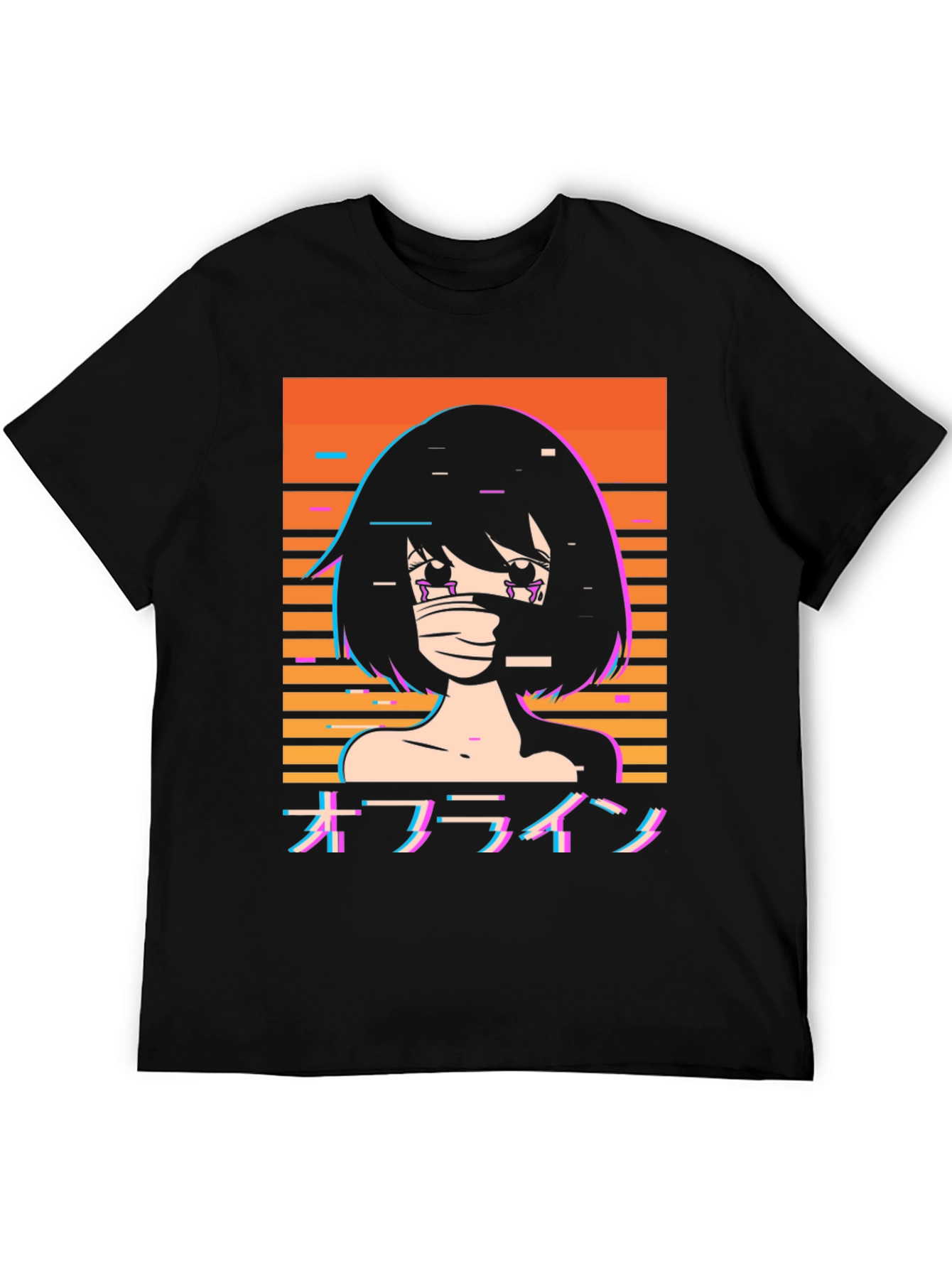Offline Anime Girl T-Shirt - Vaporwave Aesthetic Tee