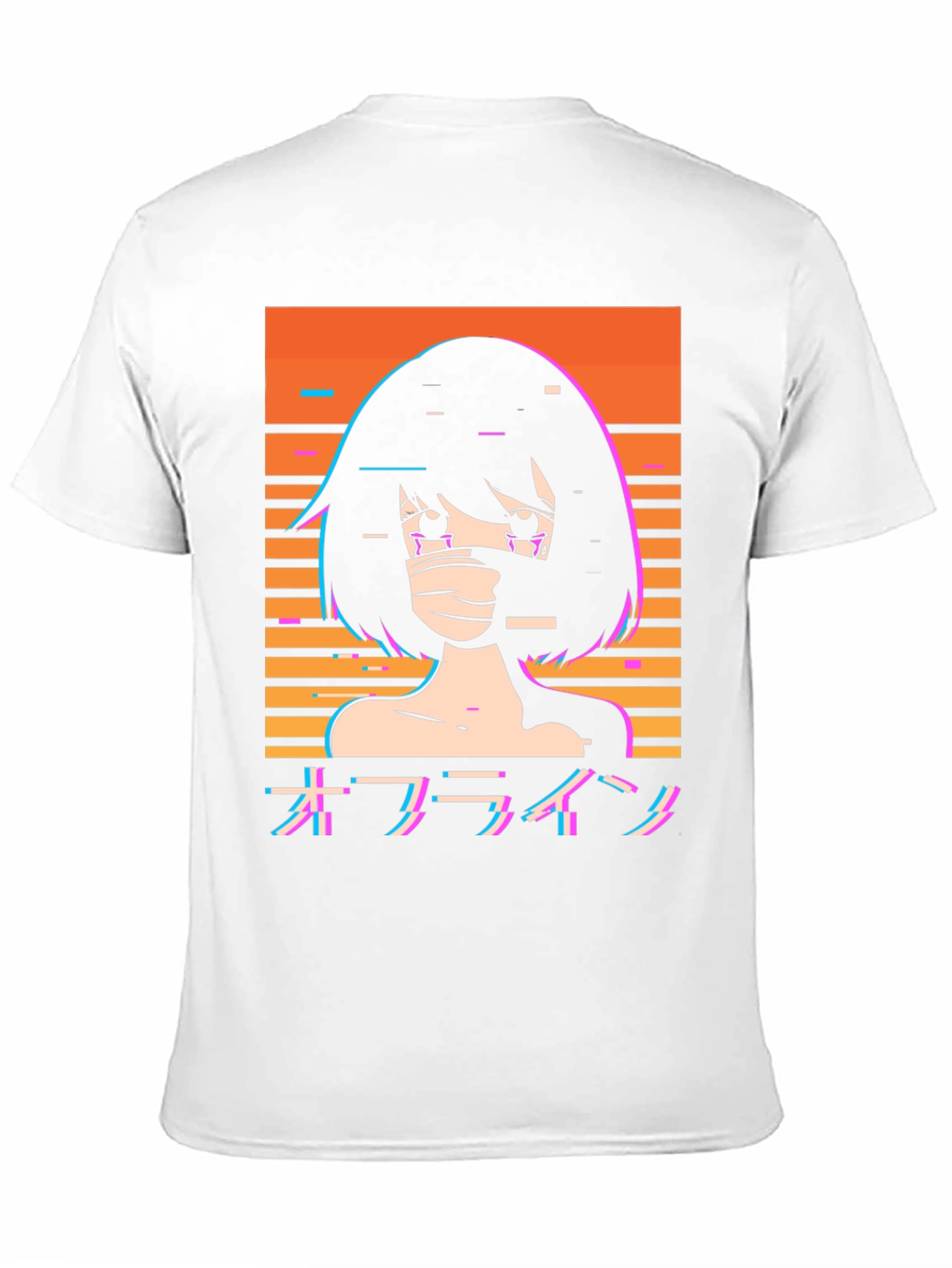 Offline Anime Girl T-Shirt - Vaporwave Aesthetic Tee