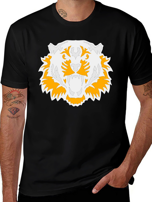 Tiger Graphic Print Black T-Shirt