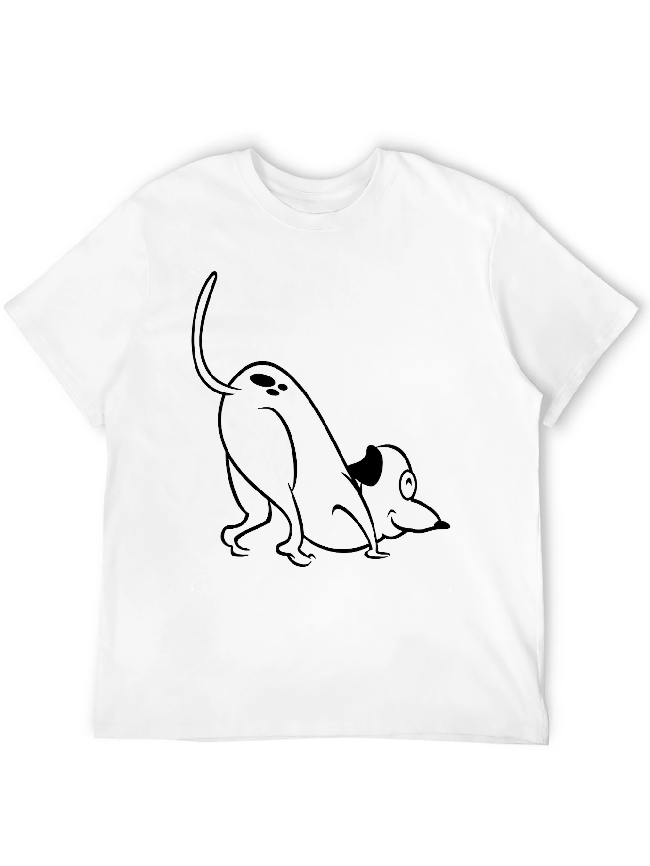 Playful Pup Graphic Tee - Classic Black