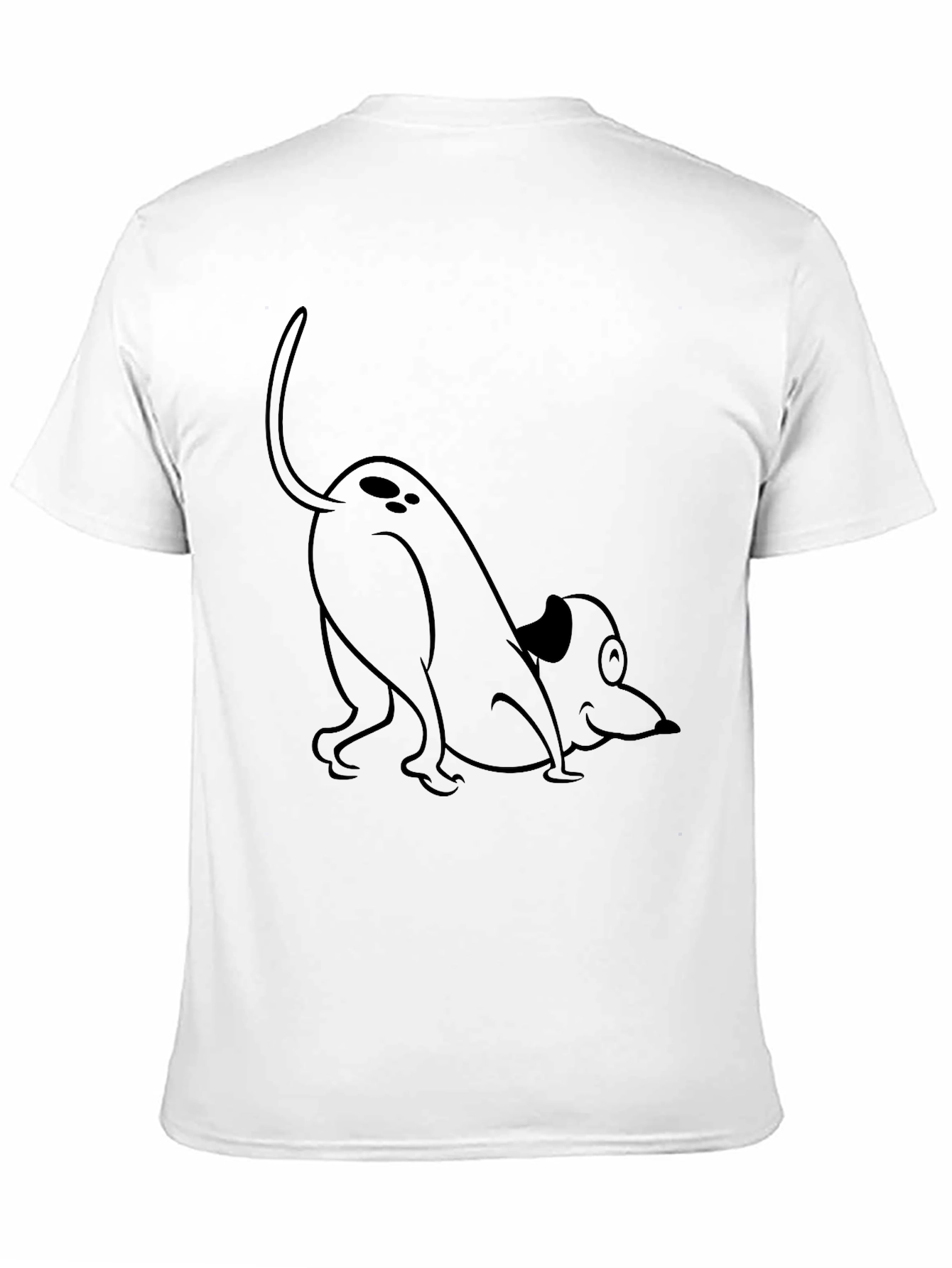 Playful Pup Graphic Tee - Classic Black