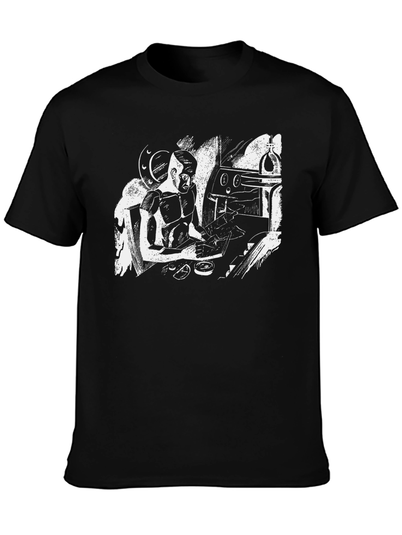 Unique Art Black T-Shirt