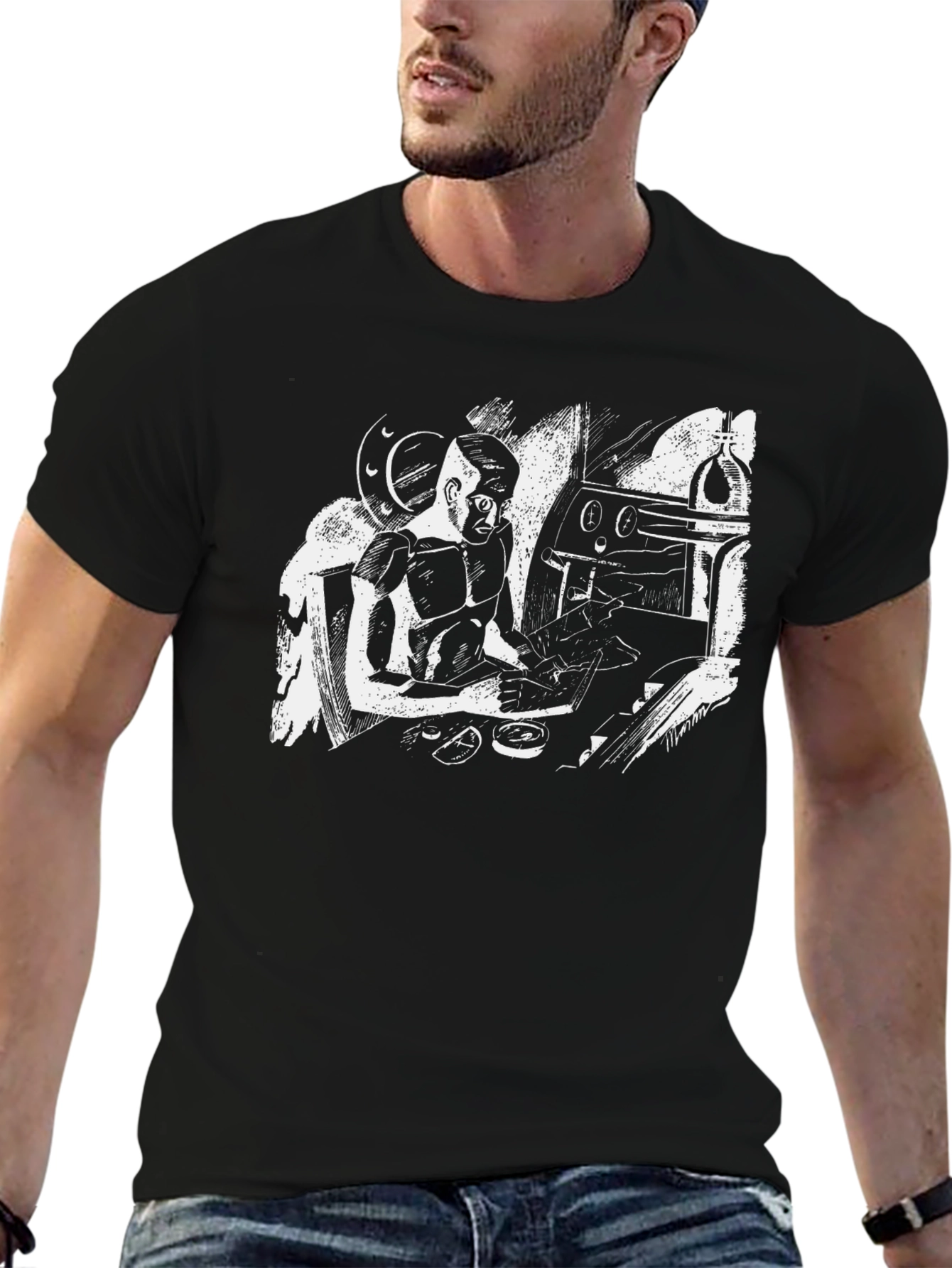 Unique Art Black T-Shirt