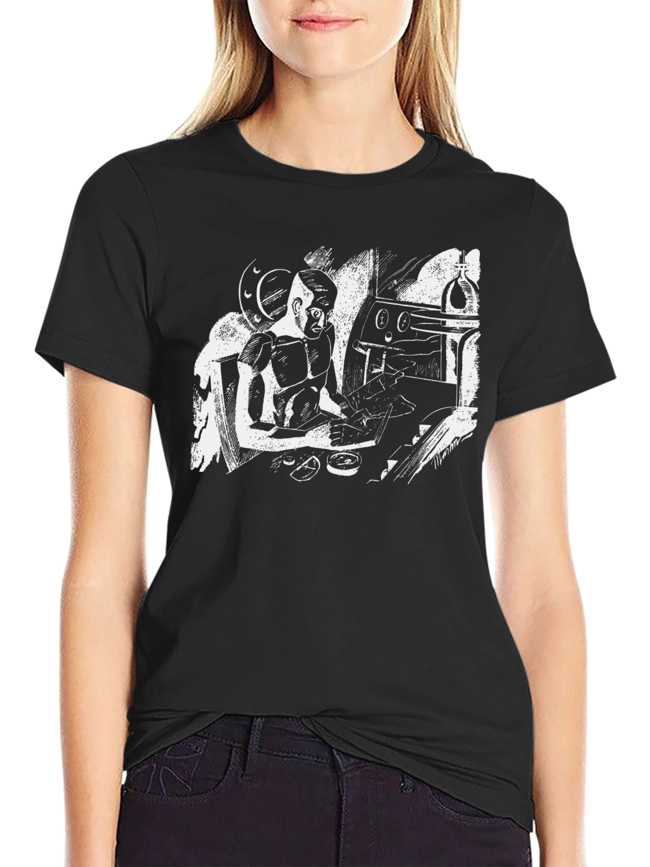 Unique Art Black T-Shirt