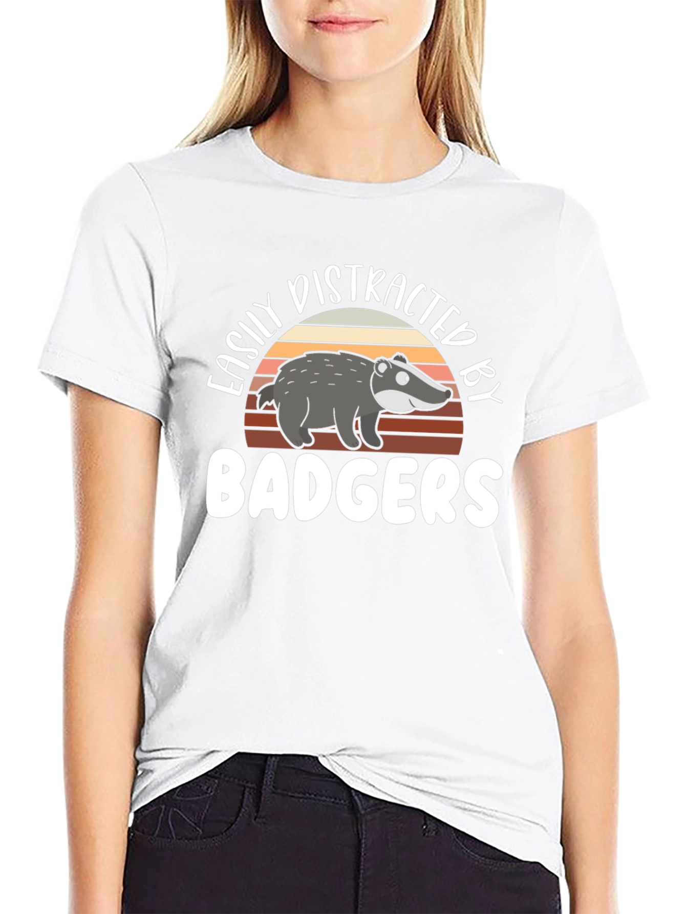 Easily Distracted By Badgers Graphic Tee
