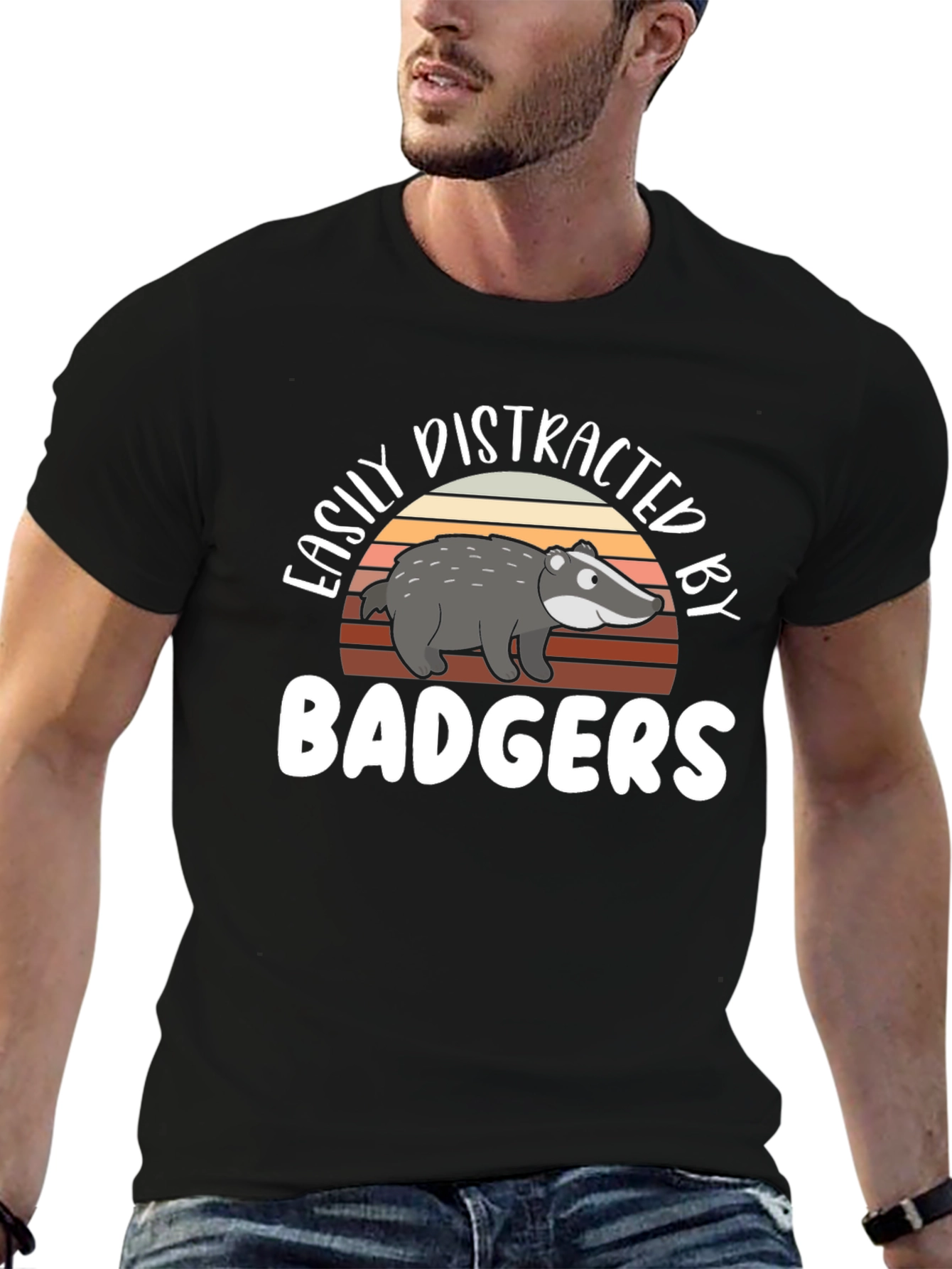 Easily Distracted By Badgers Graphic Tee
