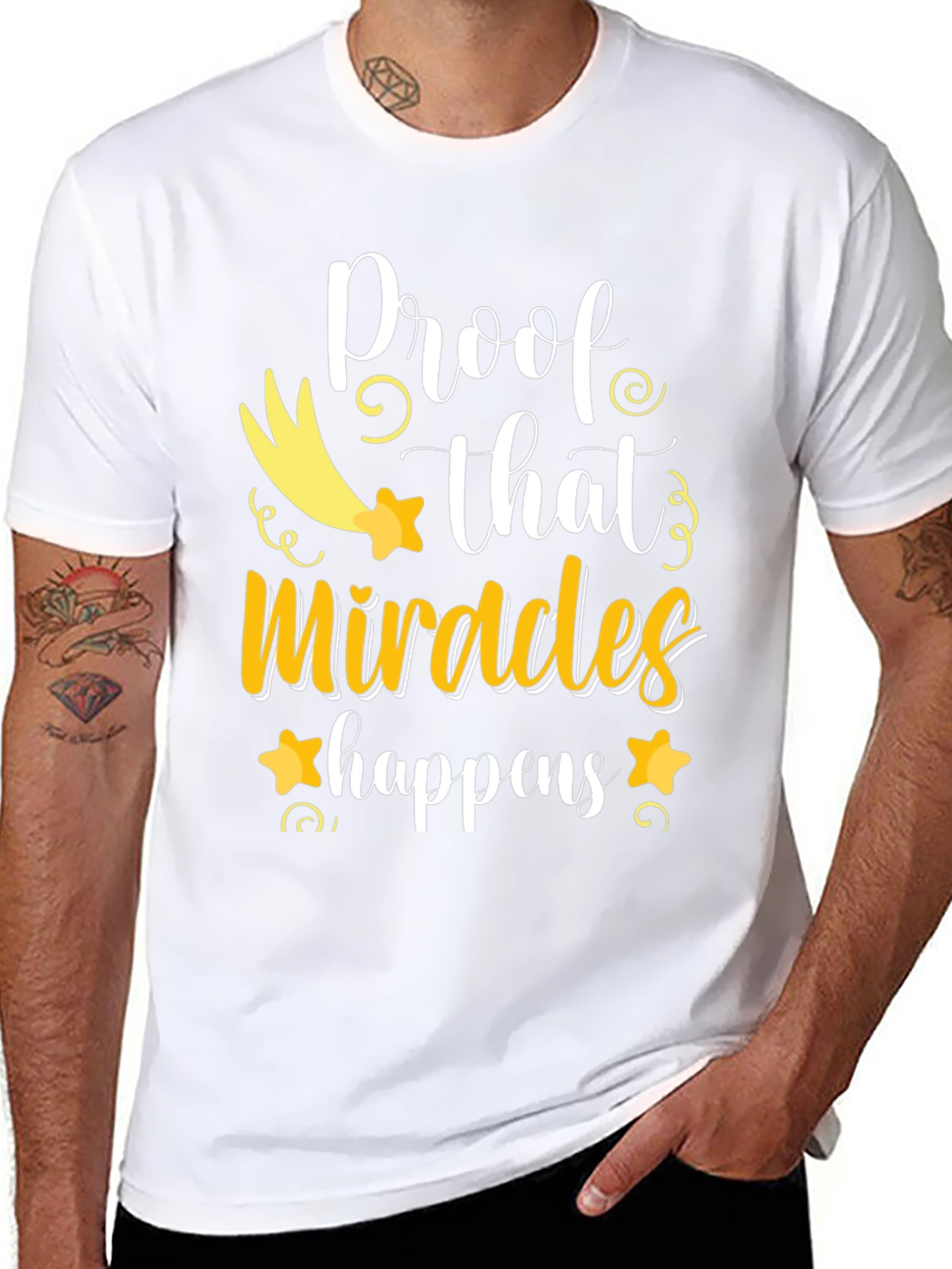 Miracles Happen T-Shirt - Positive Vibes