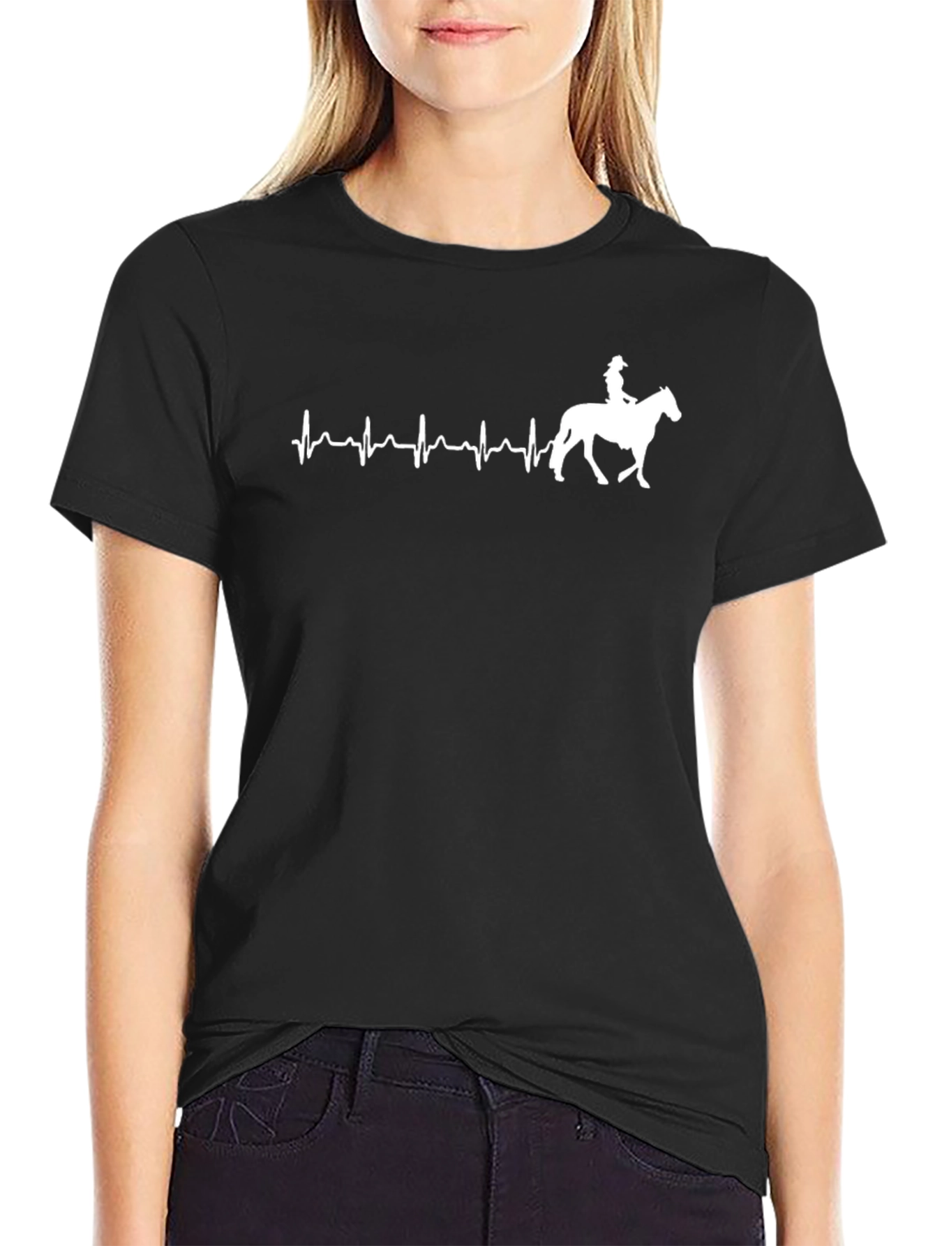 Horse Rider Heartbeat T-Shirt