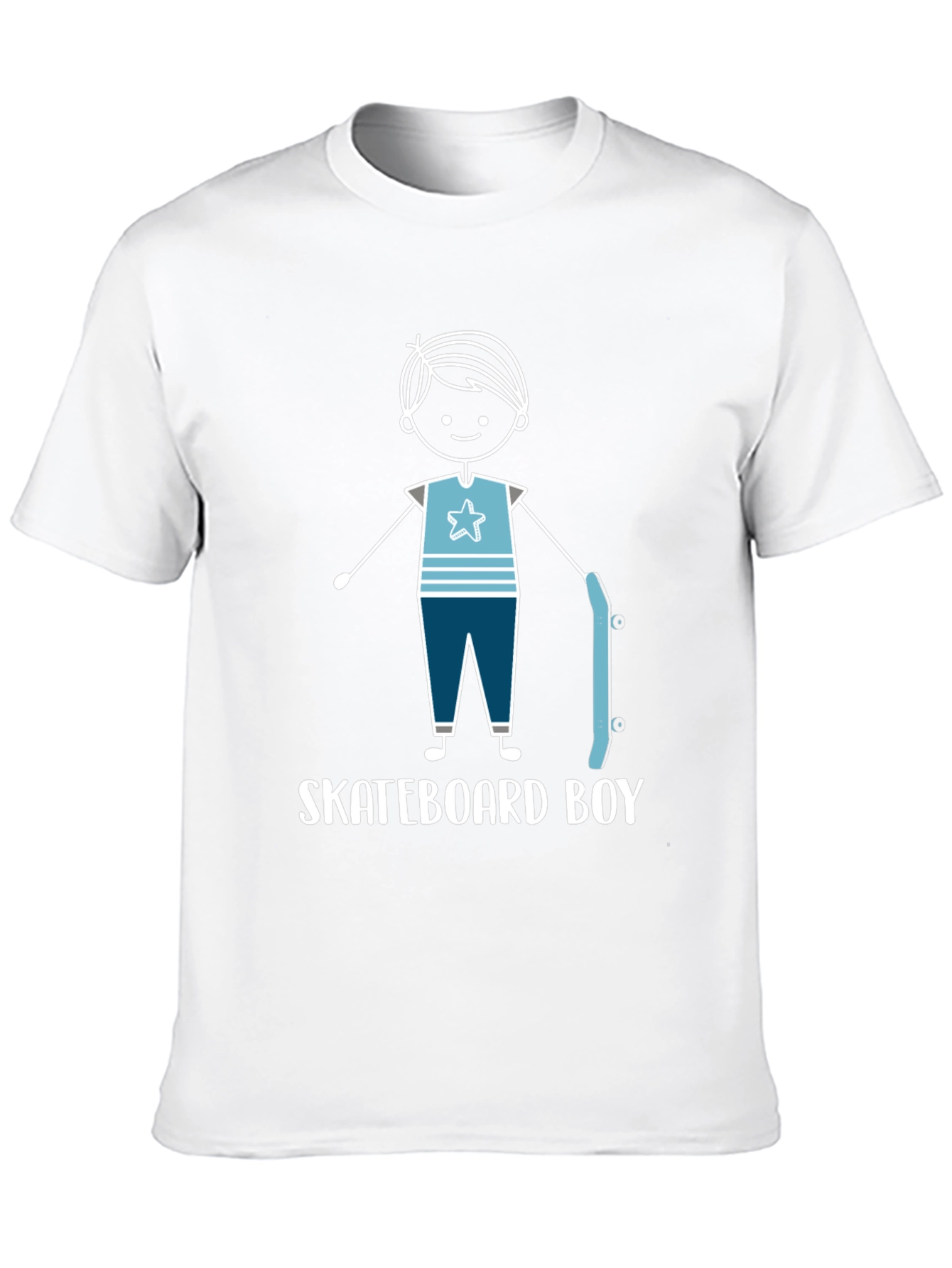 Skateboard Boy Graphic Tee - Trendy Casual Wear