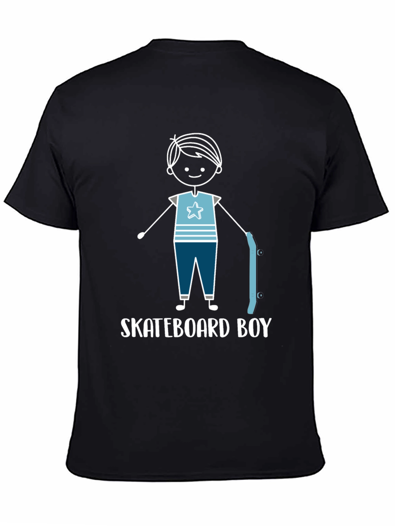 Skateboard Boy Graphic Tee - Trendy Casual Wear