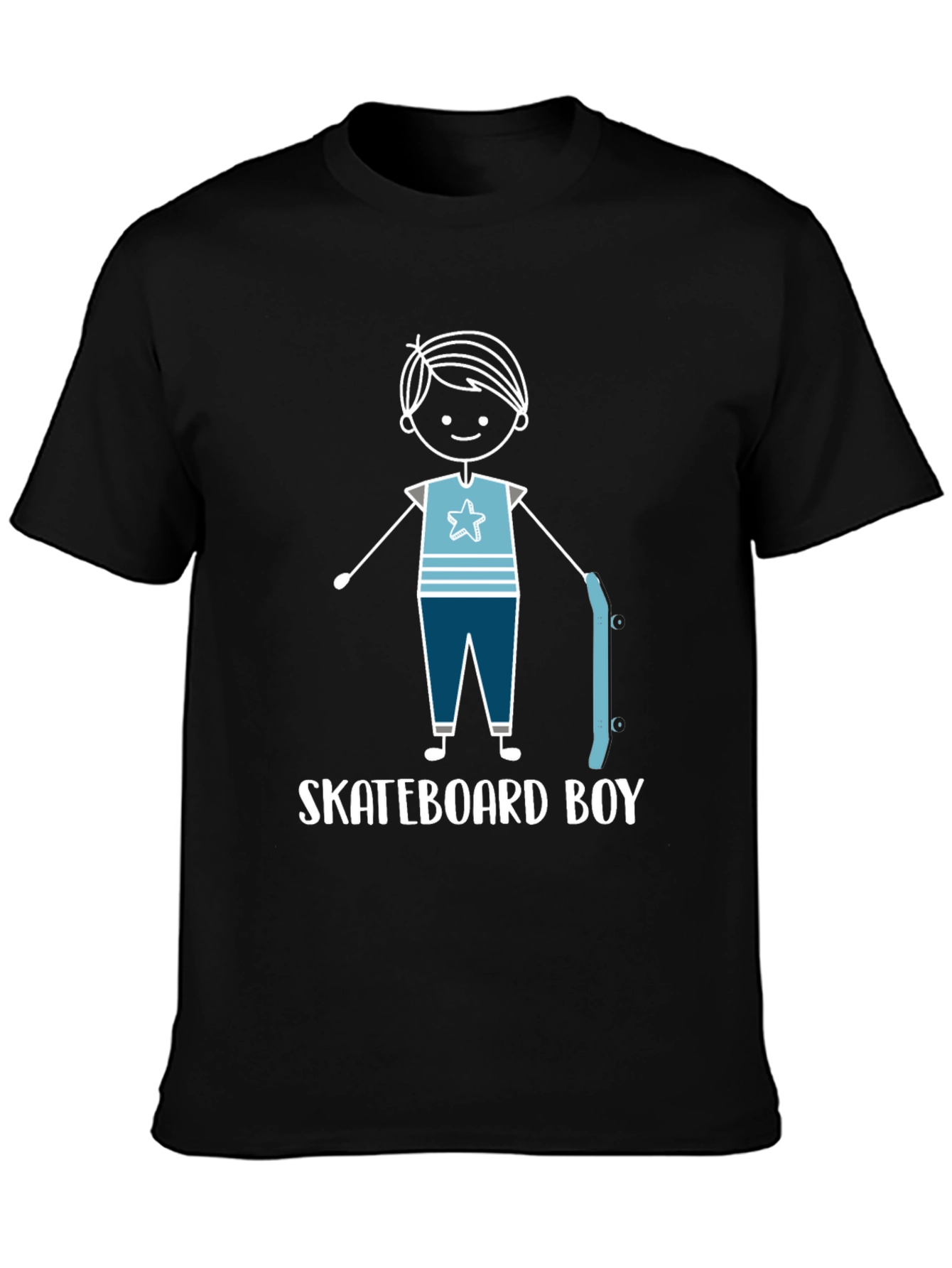Skateboard Boy Graphic Tee - Trendy Casual Wear