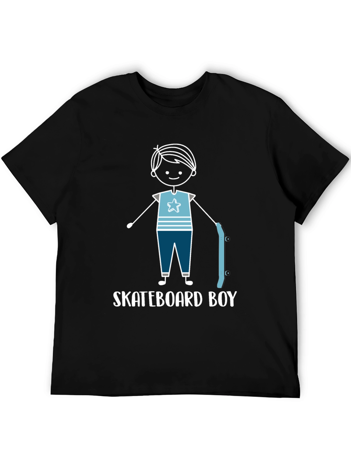 Skateboard Boy Graphic Tee - Trendy Casual Wear