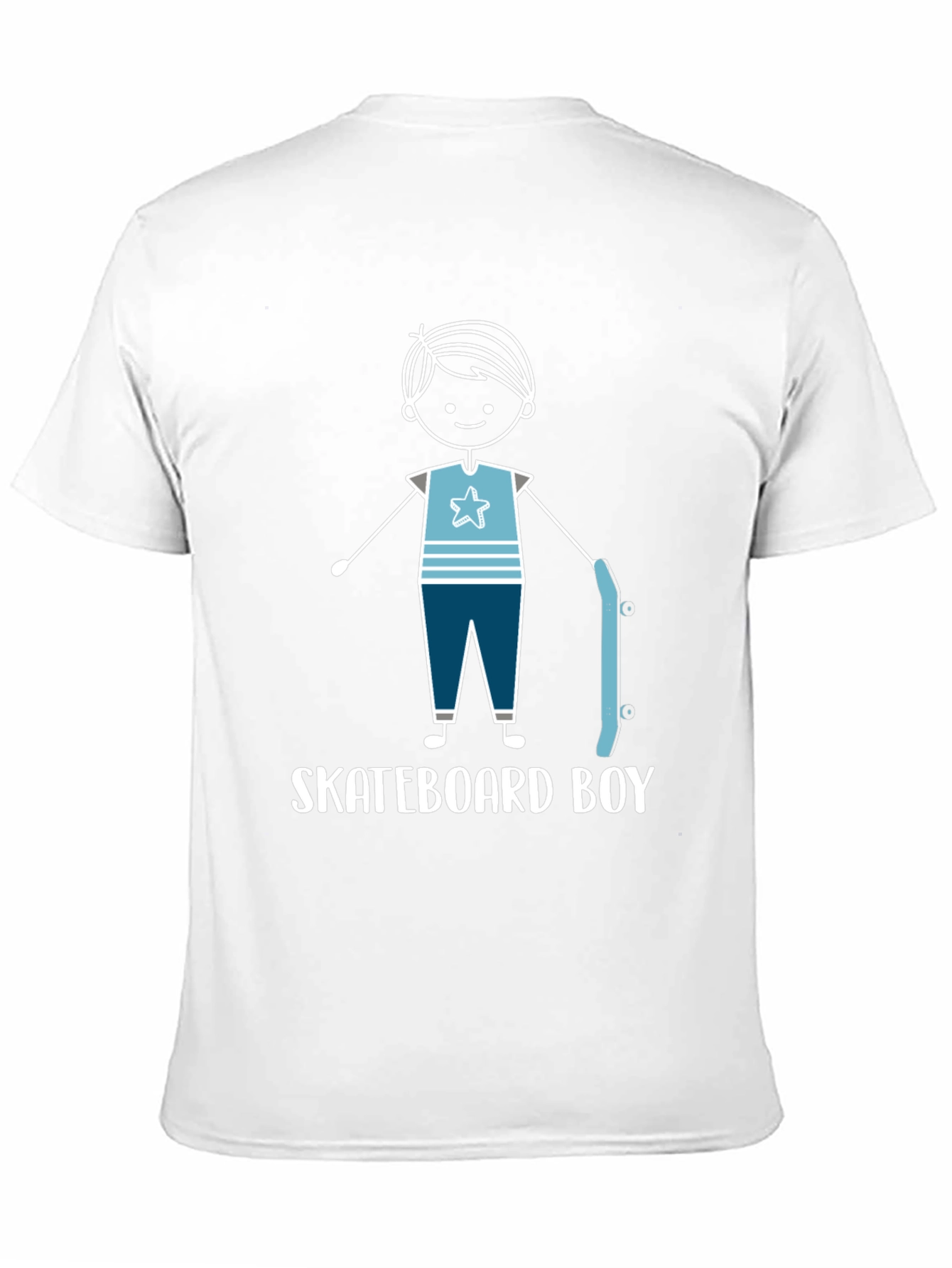 Skateboard Boy Graphic Tee - Trendy Casual Wear