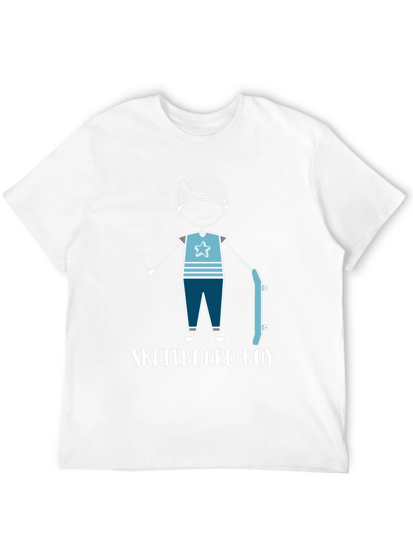 Skateboard Boy Graphic Tee - Trendy Casual Wear