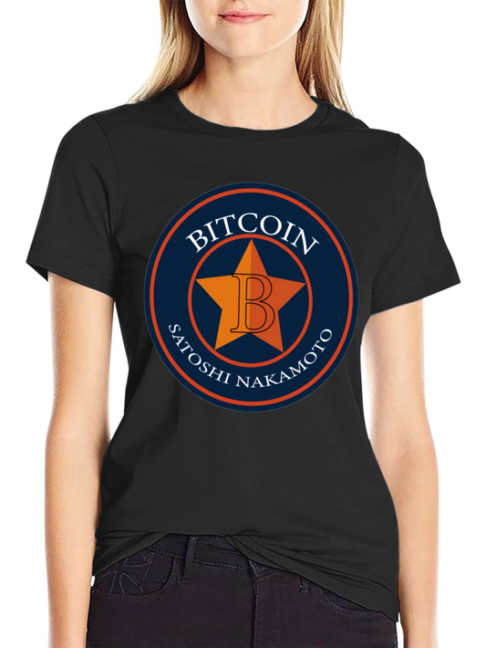 Bitcoin Satoshi Nakamoto Star Graphic T-Shirt