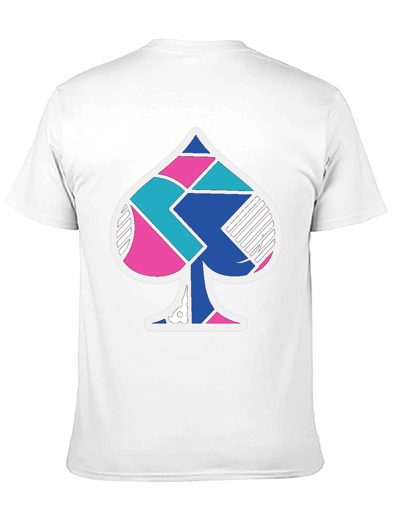 Ace Spade Geometric Mens Black T-Shirt