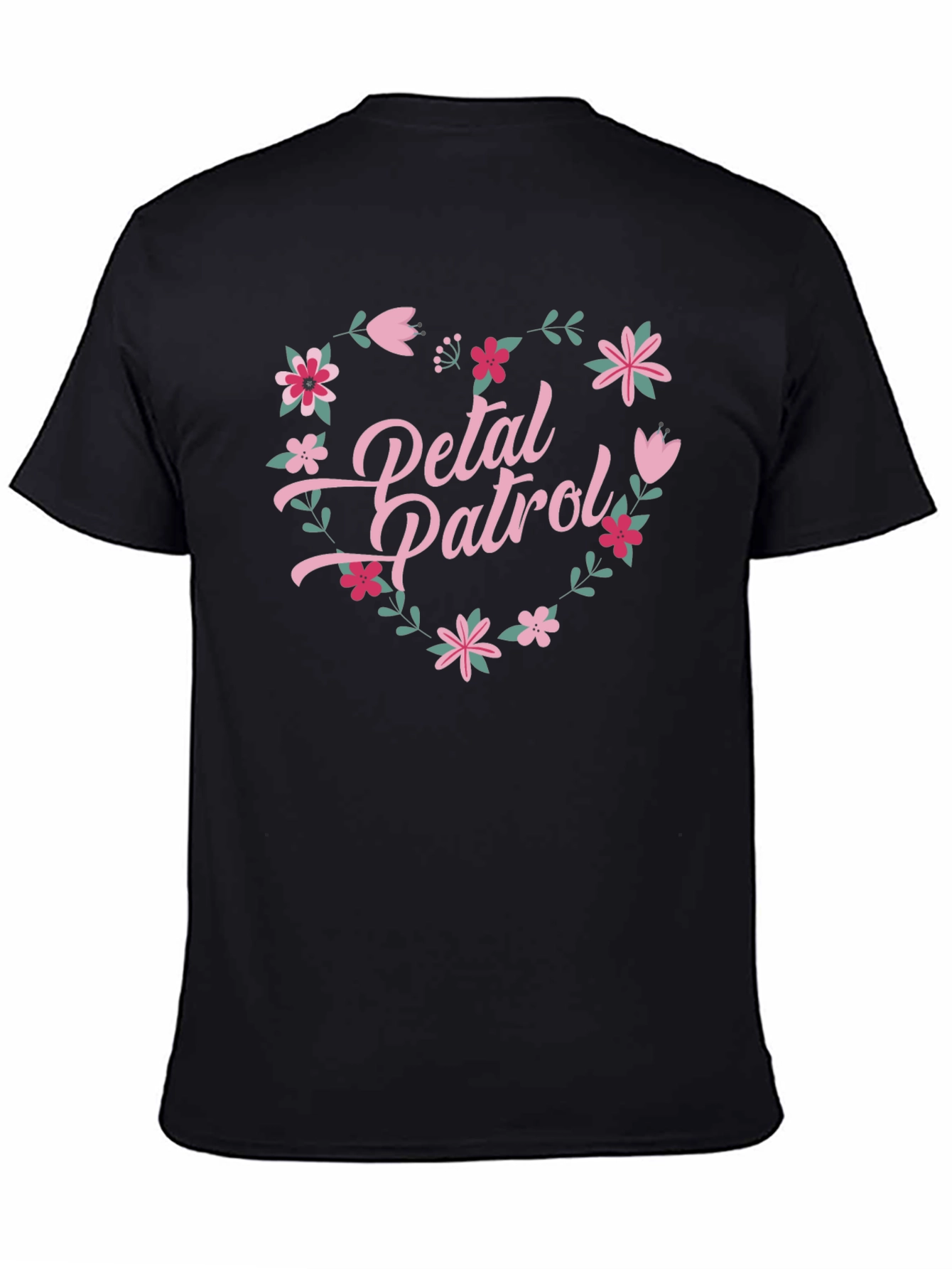 Petal Patrol Graphic T-Shirt - Floral Heart Design