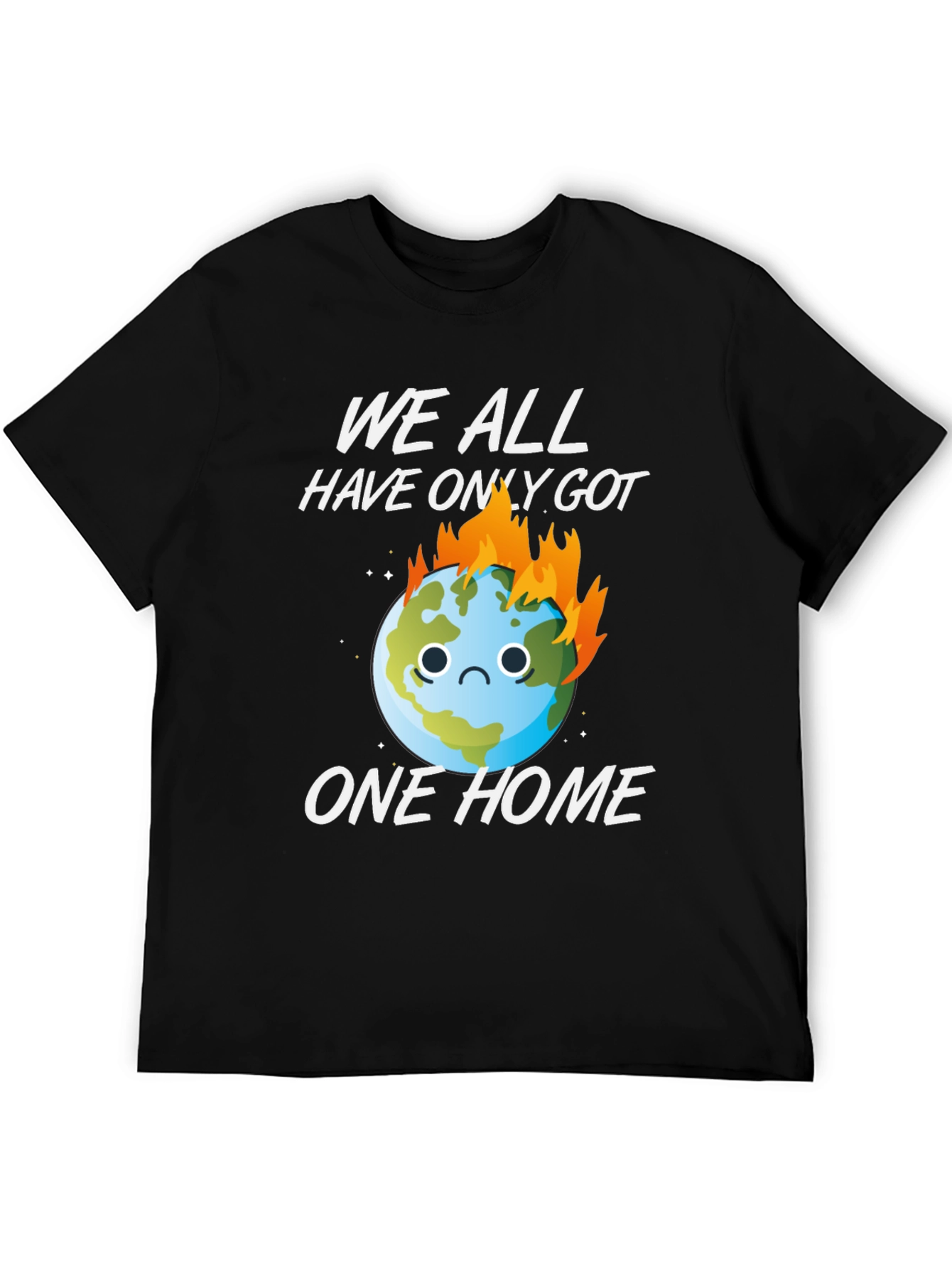 Earth on Fire Graphic Tee - Climate Awareness T-Shirt