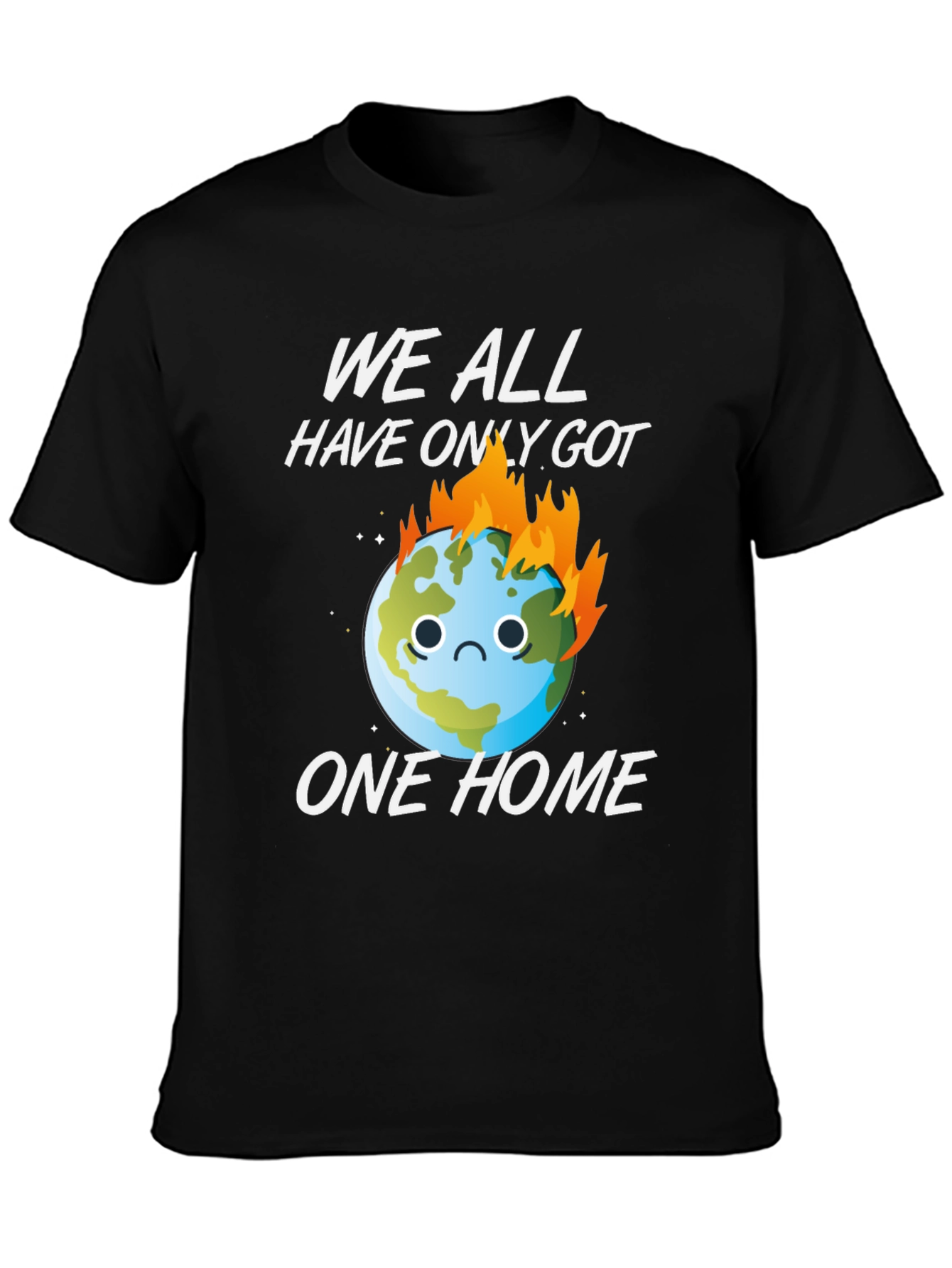 Earth on Fire Graphic Tee - Climate Awareness T-Shirt